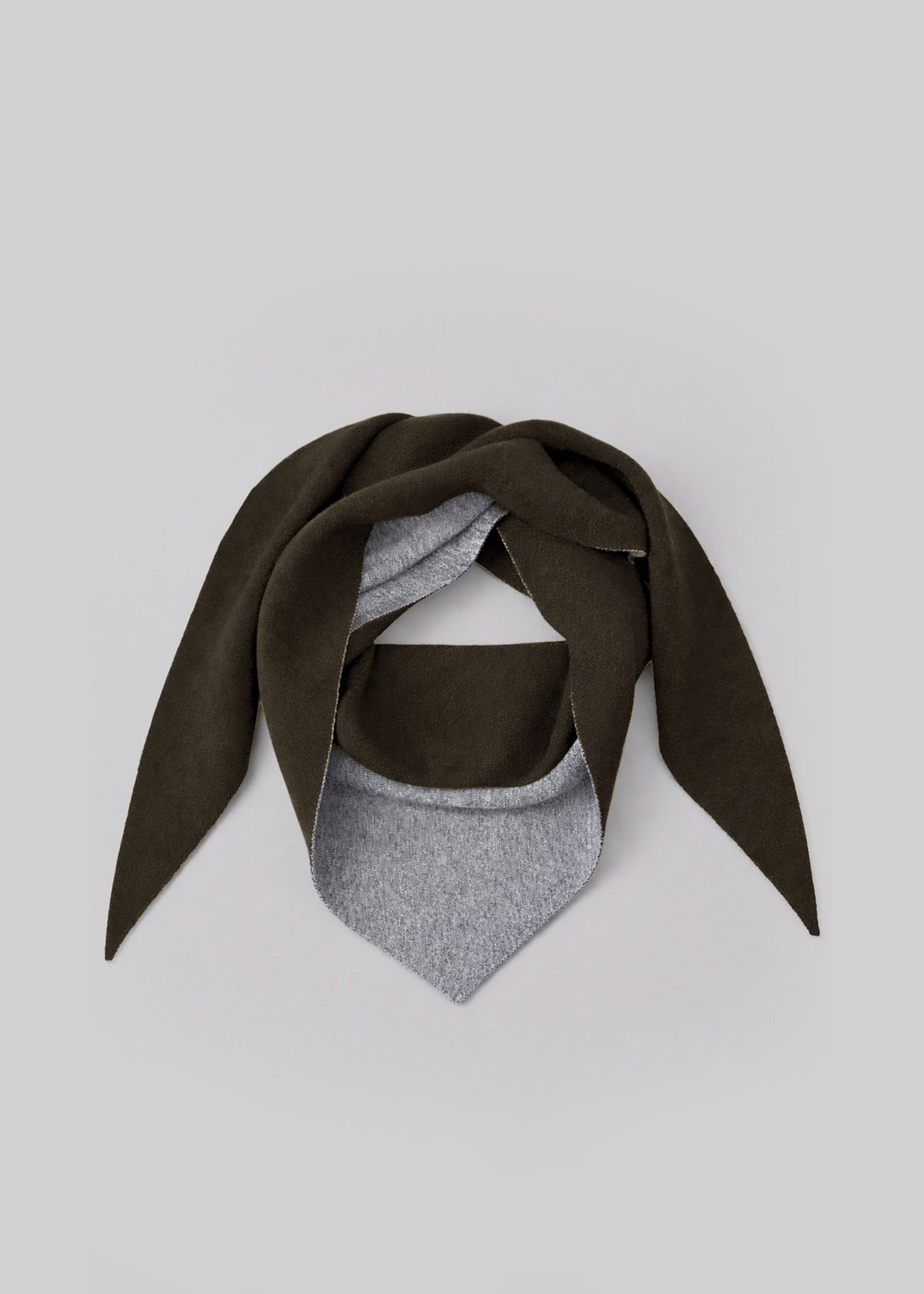 Nella Reversible Scarf - Dark Olive/Grey