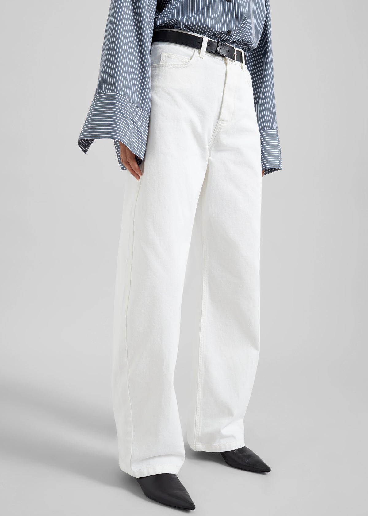 Nelton Barrel Leg Jeans - White - 4