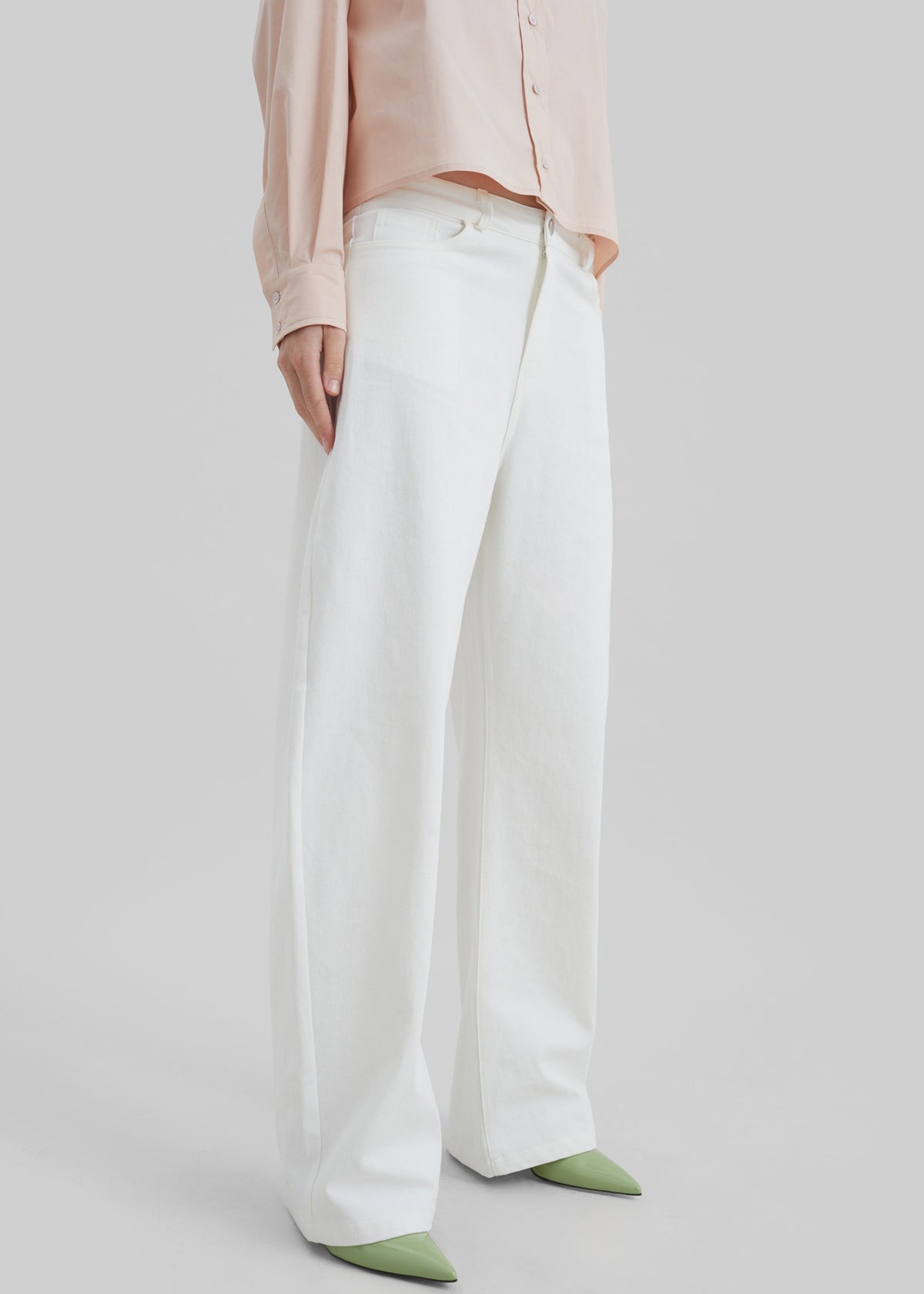 Nelton Barrel Leg Jeans - White - 6