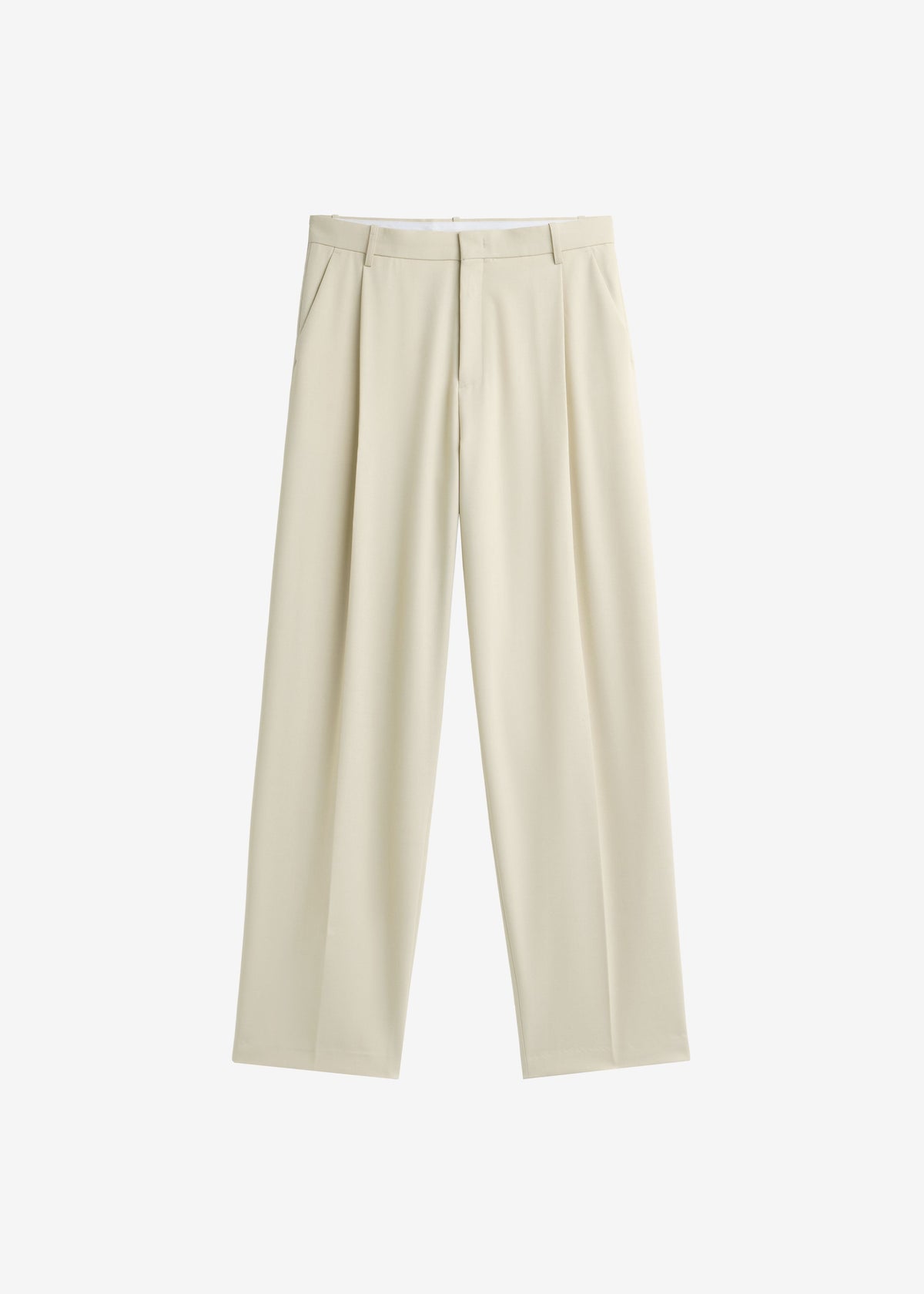 Neria Pleated Trousers - Light Beige - 7