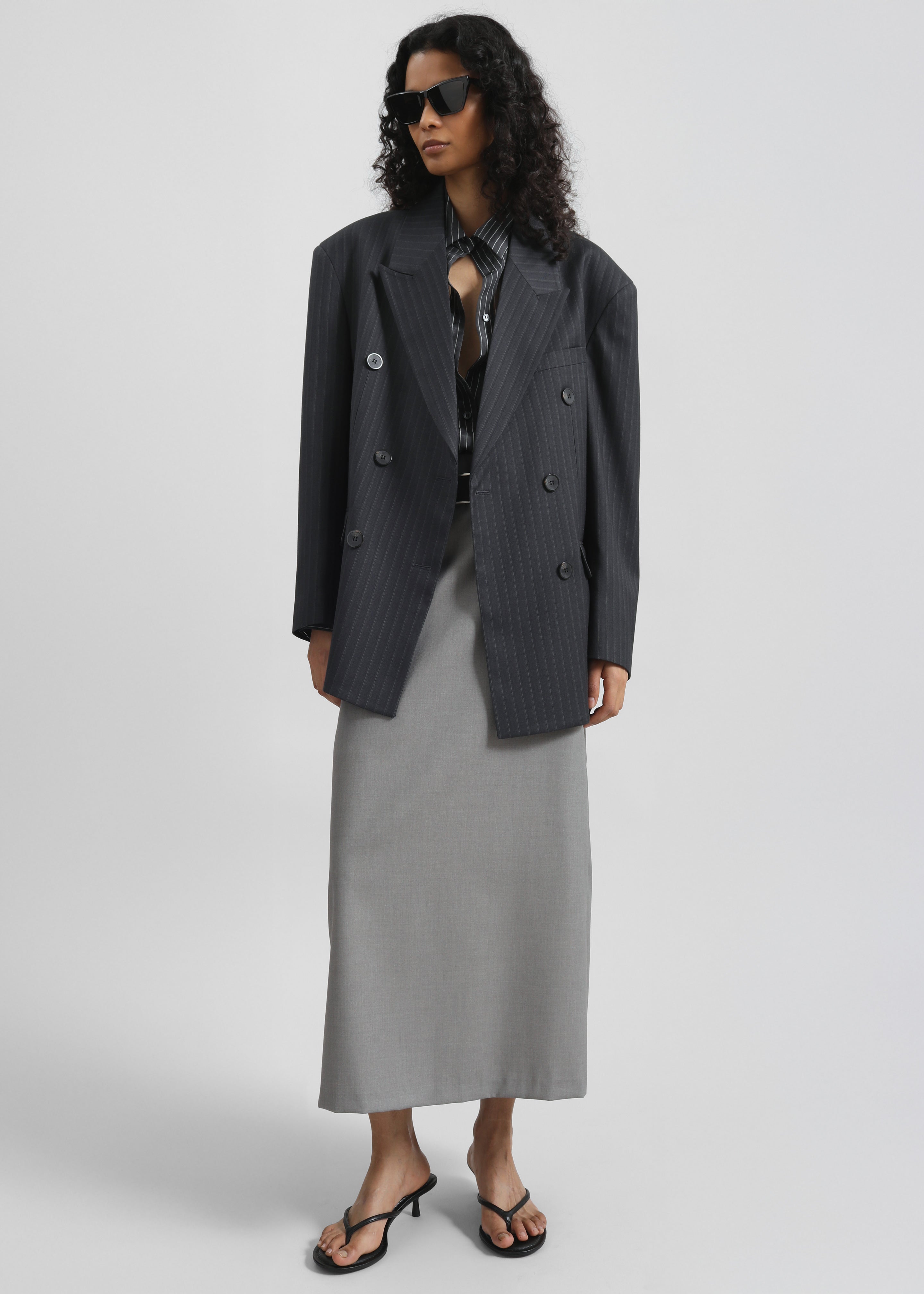 Neris Pencil Skirt - Grey - 5