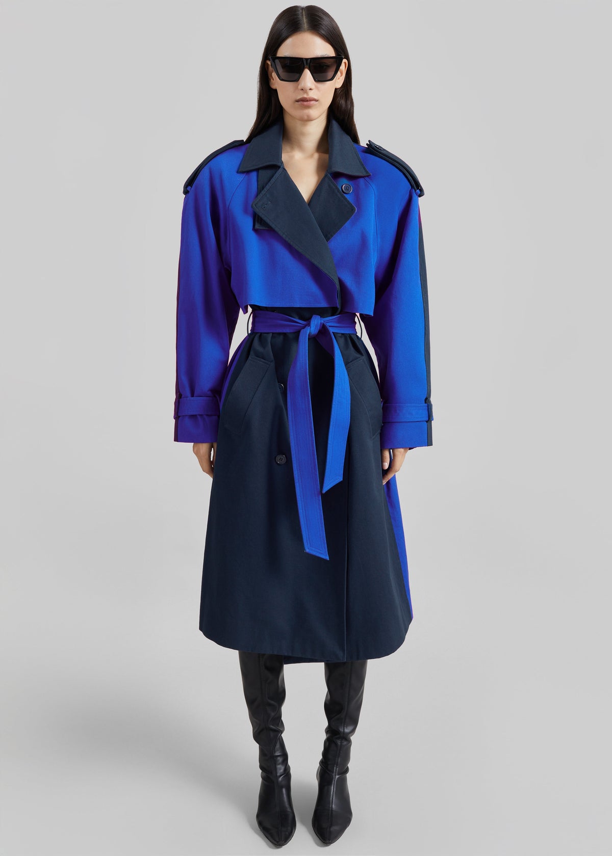 Trench Nesso bicolore - Blu combinato