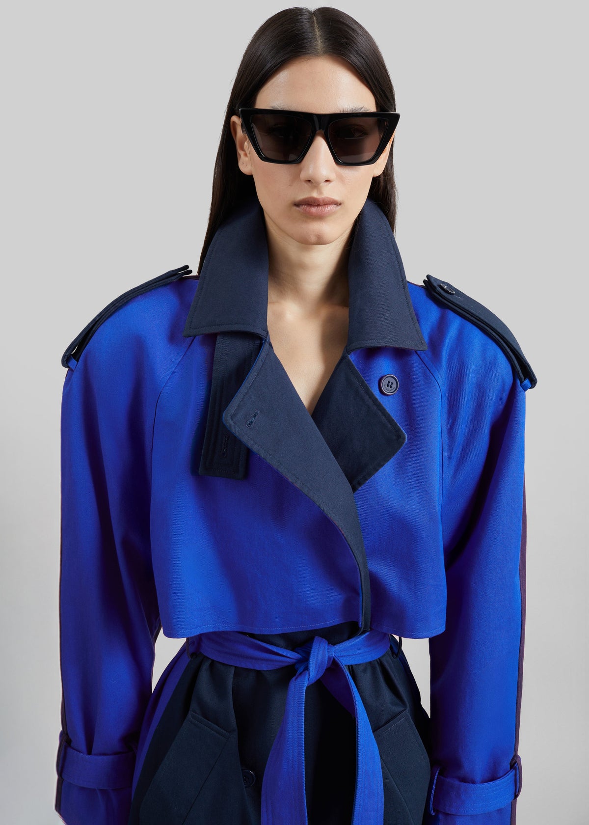 Trench Nesso bicolore - Blu combinato