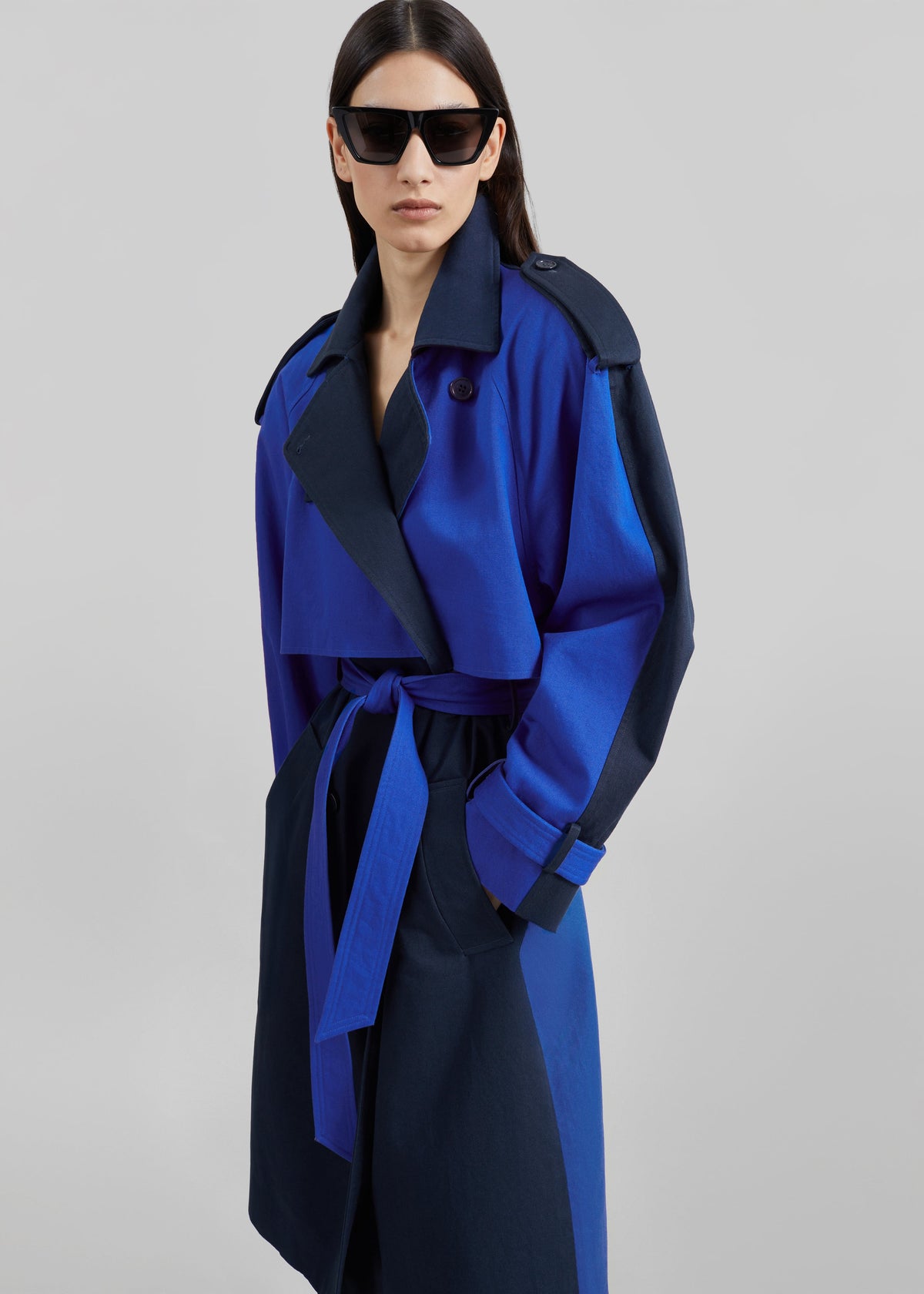Trench Nesso bicolore - Blu combinato