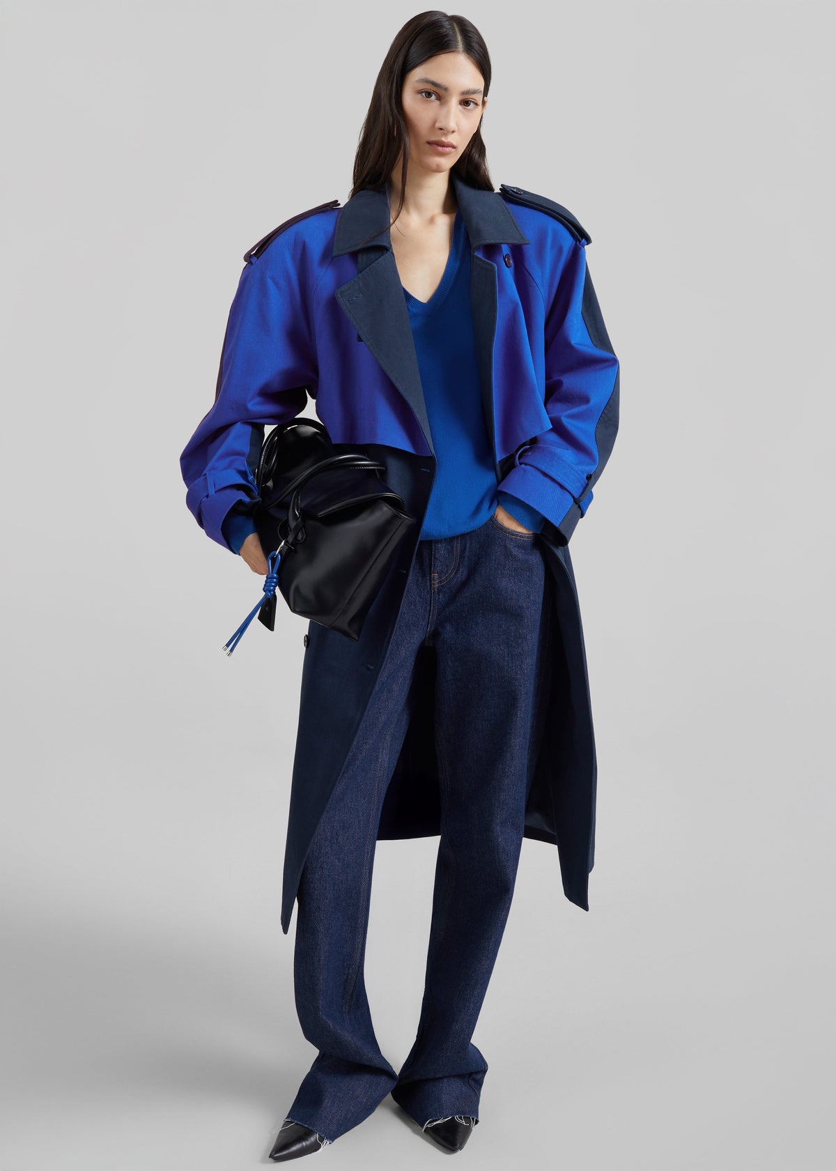 Trench Nesso bicolore - Blu combinato
