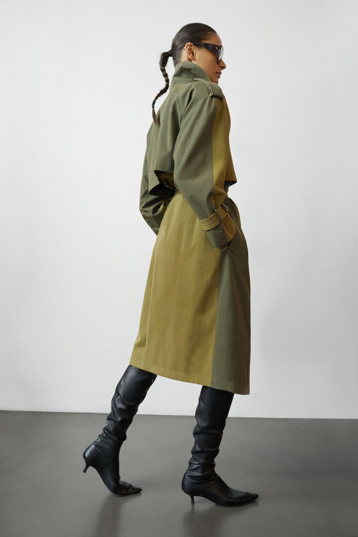 Trench Nesso bicolore - Verde combinato