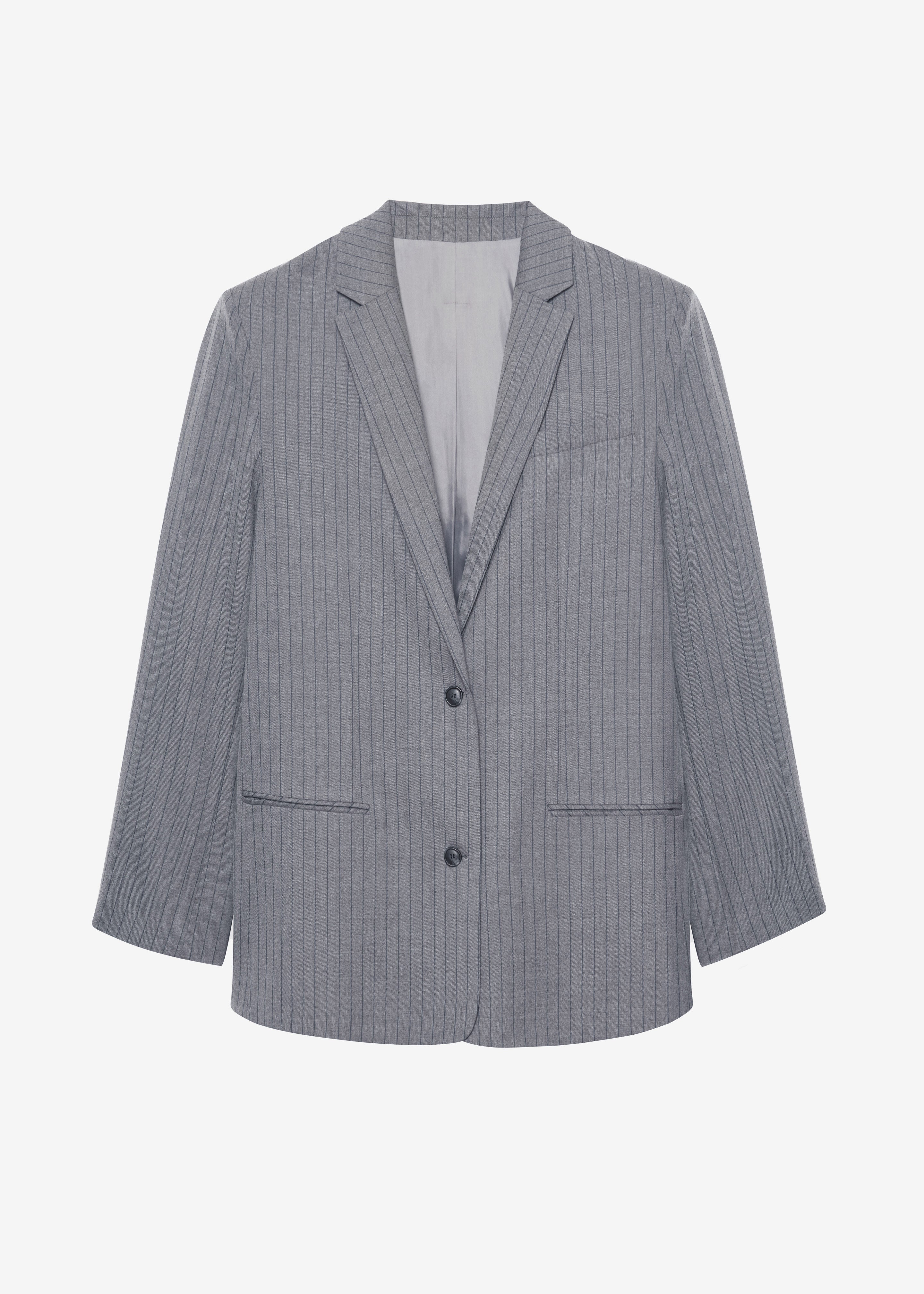 Nettie Oversized Blazer - Grey Stripe - 9