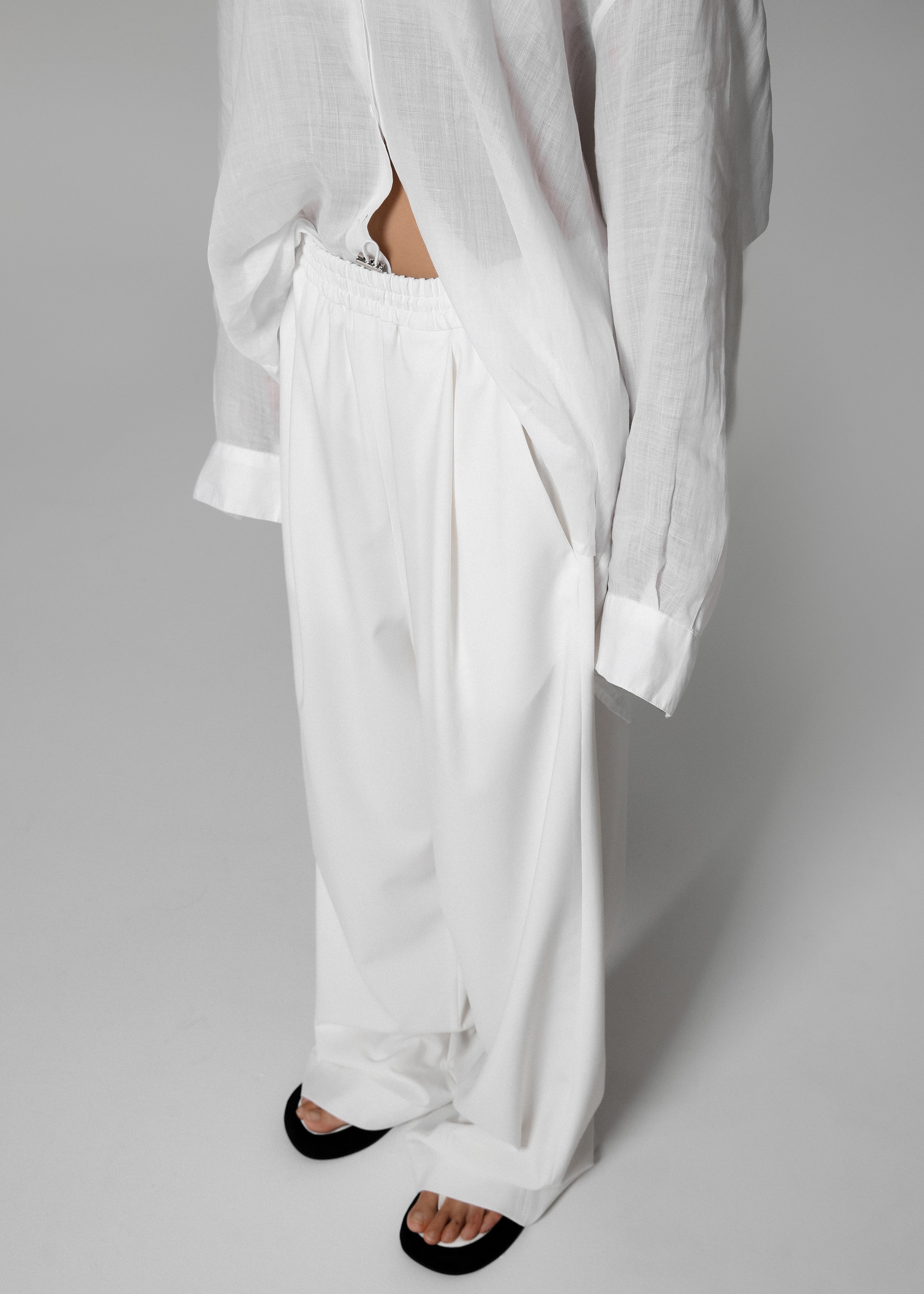 Neva Wide Trousers - White - 8