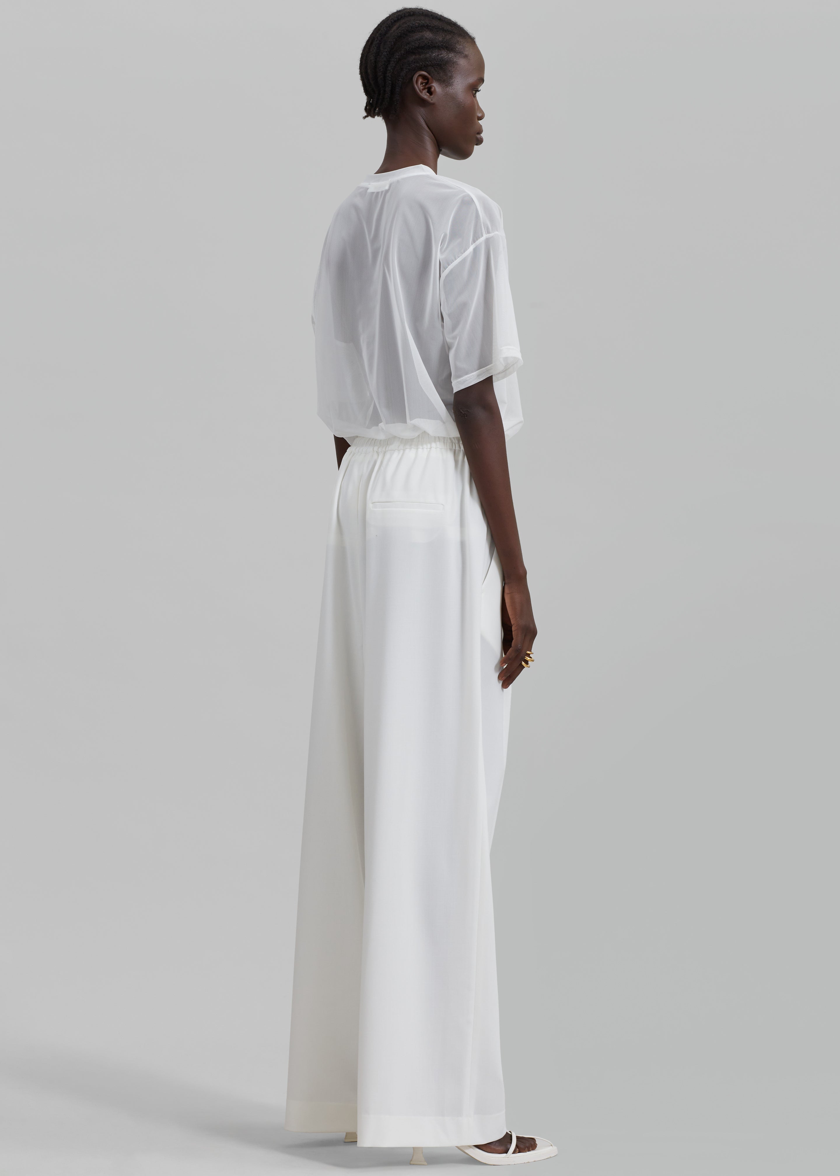 Neva Wide Trousers - White - 11