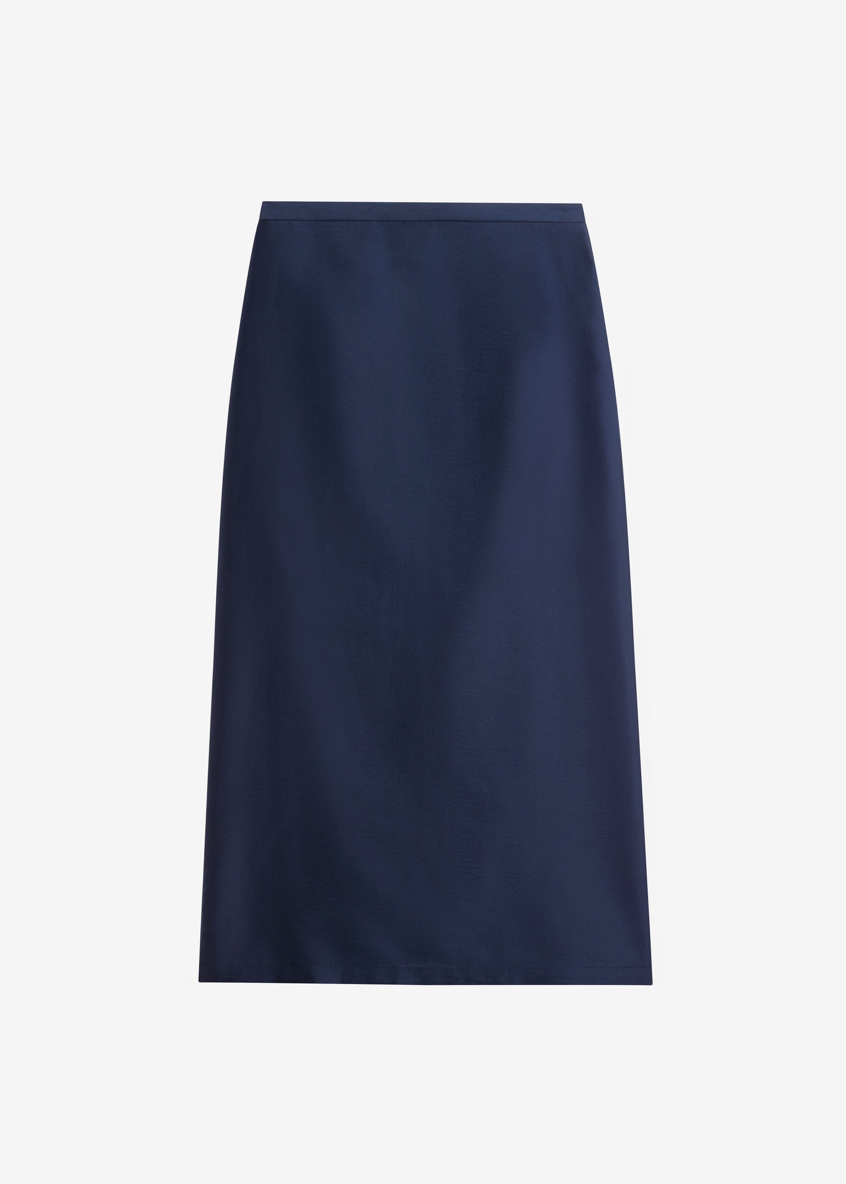 Nevoy Sheer Midi Skirt - Navy - 8