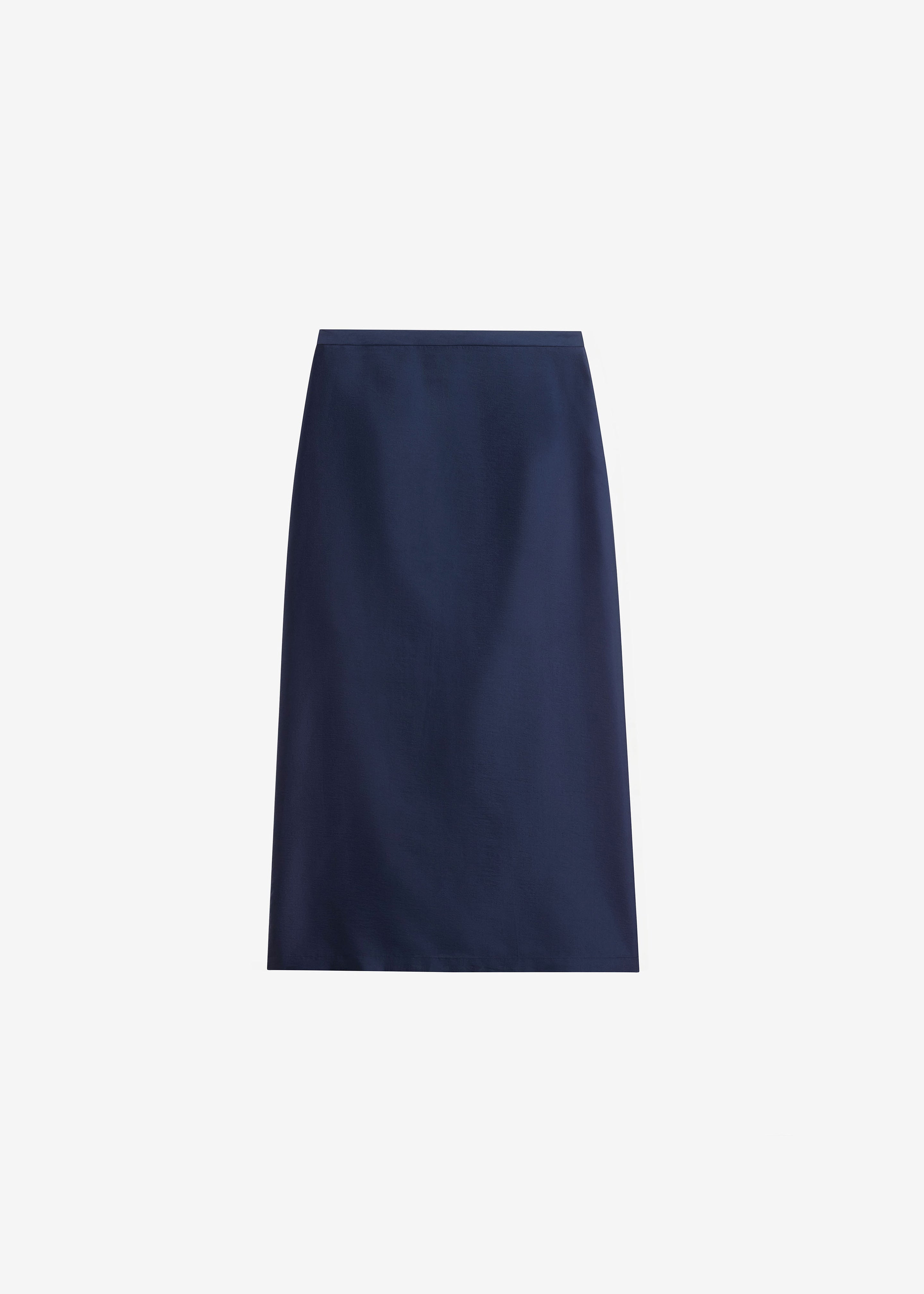 Nevoy Sheer Midi Skirt - Navy - 8
