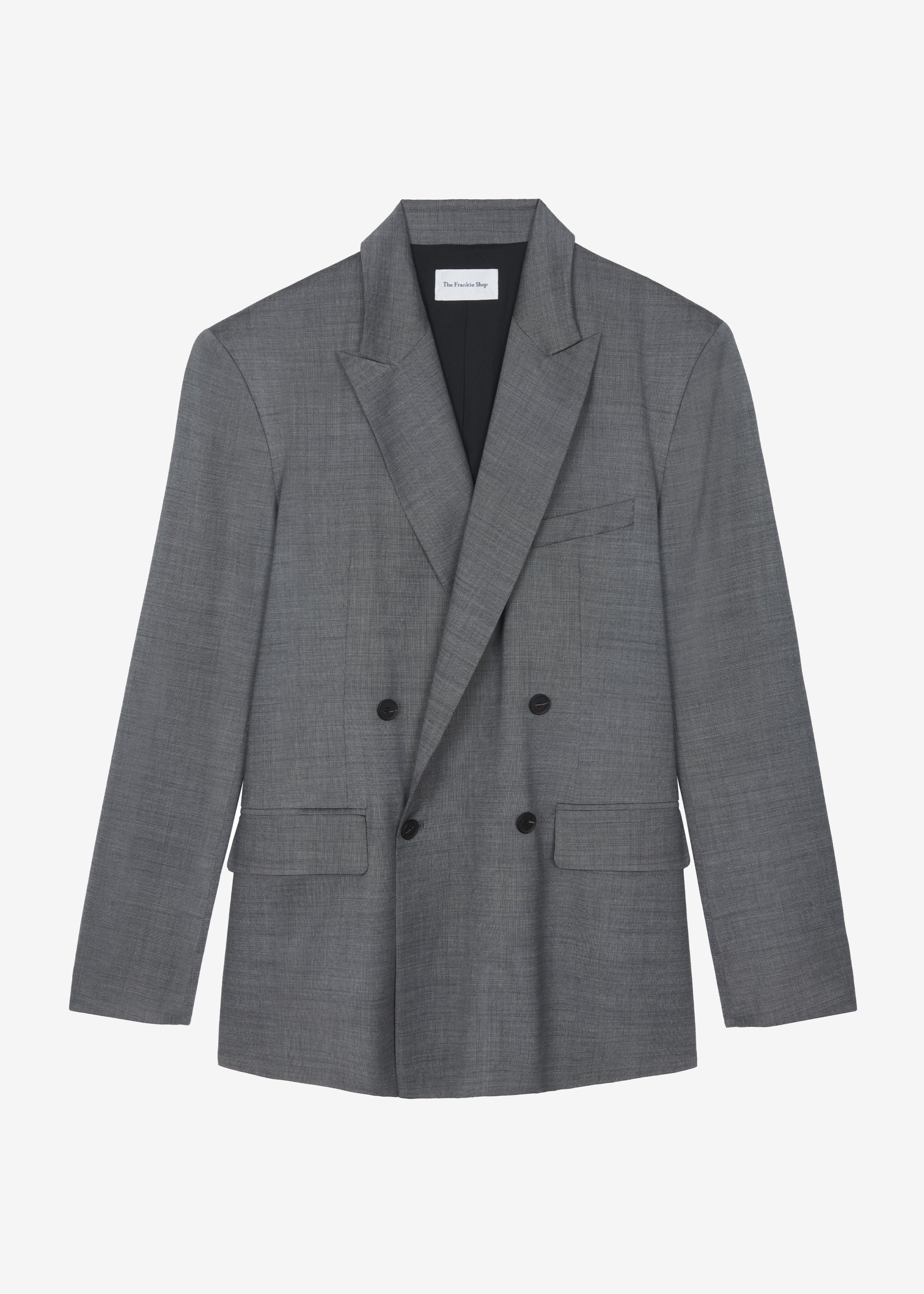 Newark Double Breasted Blazer - Grey Melange – The Frankie Shop Europe