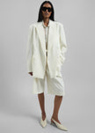 Bilbao Pleated Bermuda Shorts - Off White