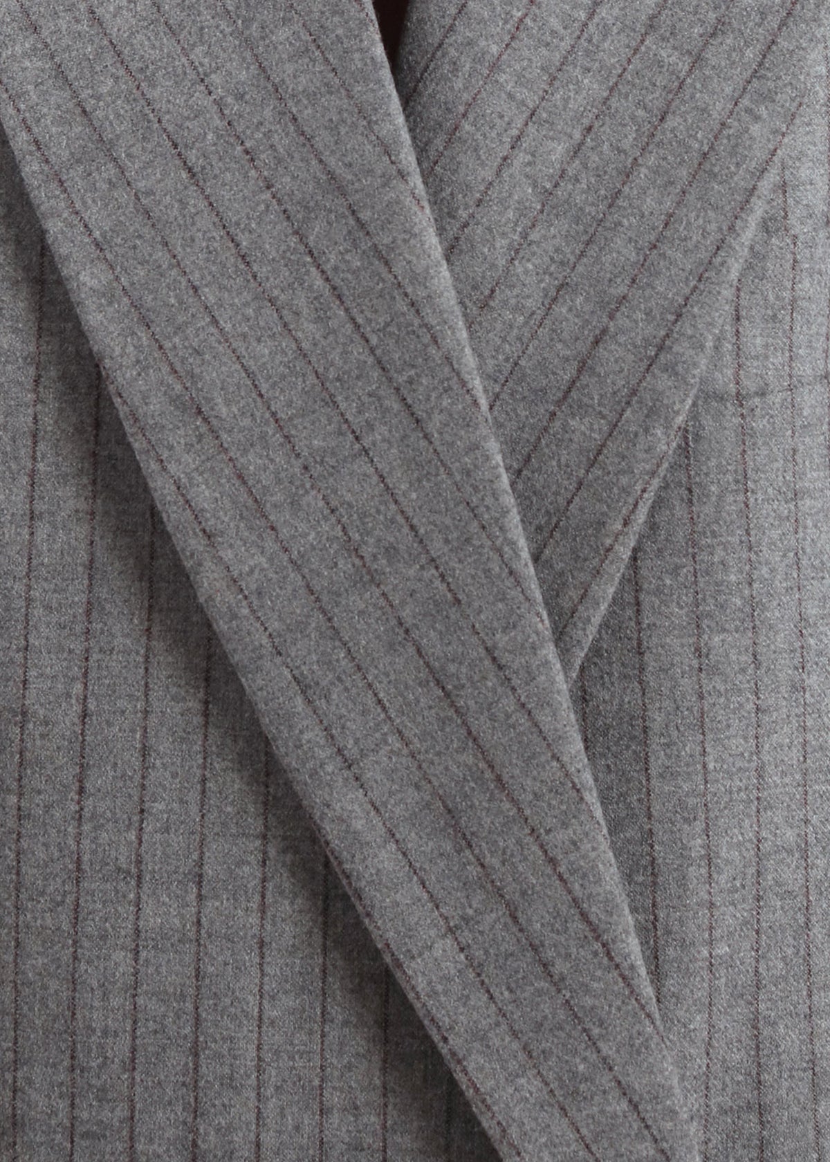 Newark Pinstripe Double Breasted Blazer - Grey/Brown - 7