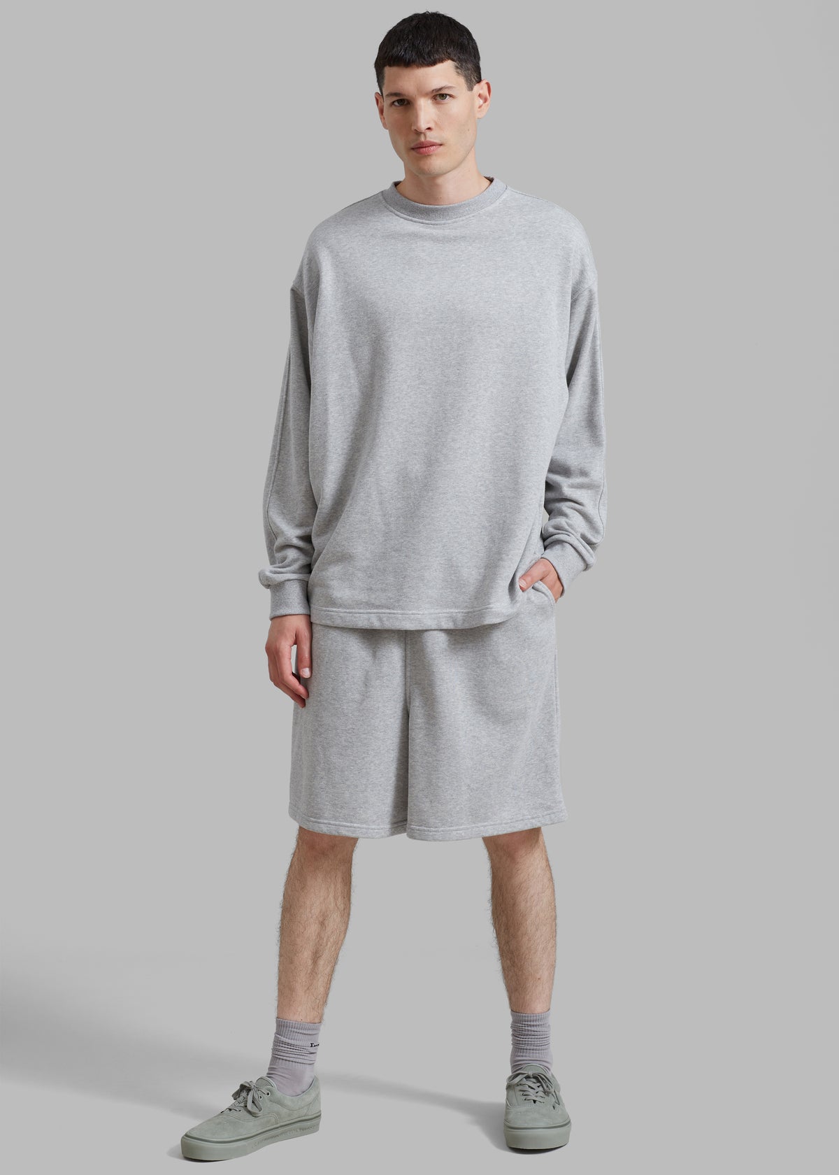 Newton Long Sleeves Sweat Tee - Grey - 8