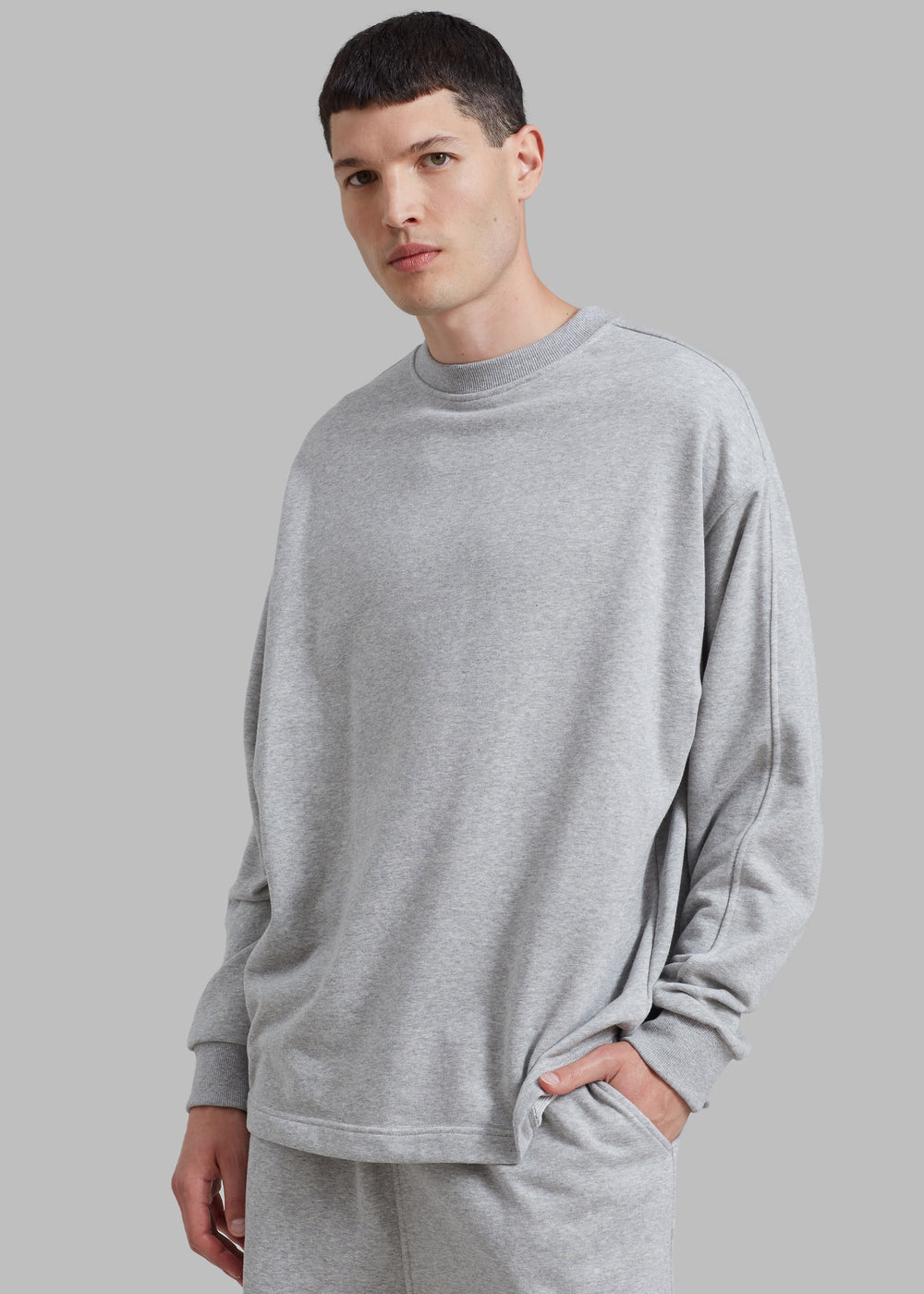 Newton Long Sleeves Sweat Tee - Grey