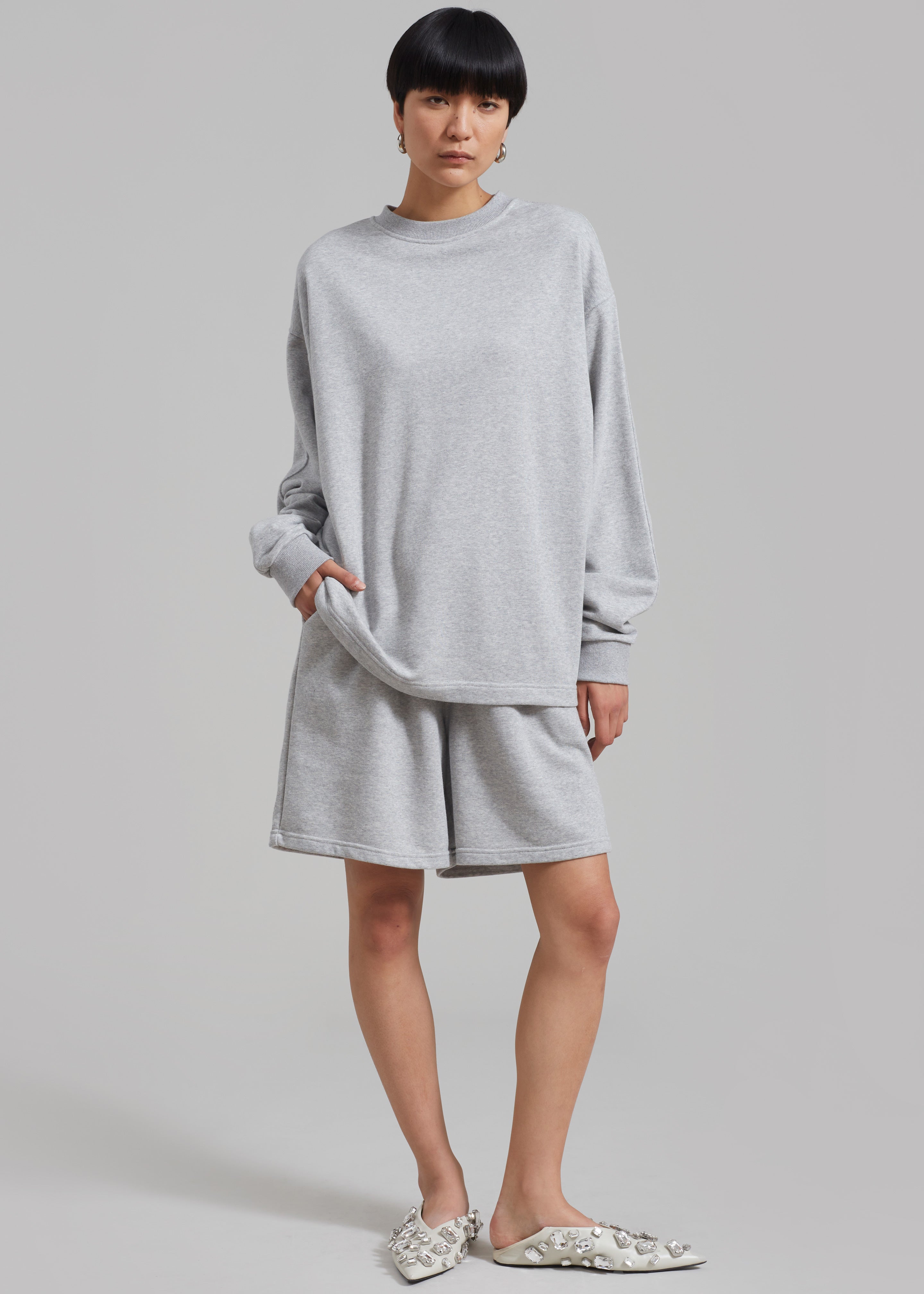 Newton Long Sleeves Sweat Tee - Grey - 3