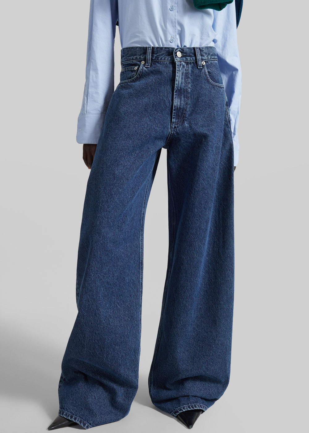 Nick Barrel Leg Jeans - Medium Wash - 1