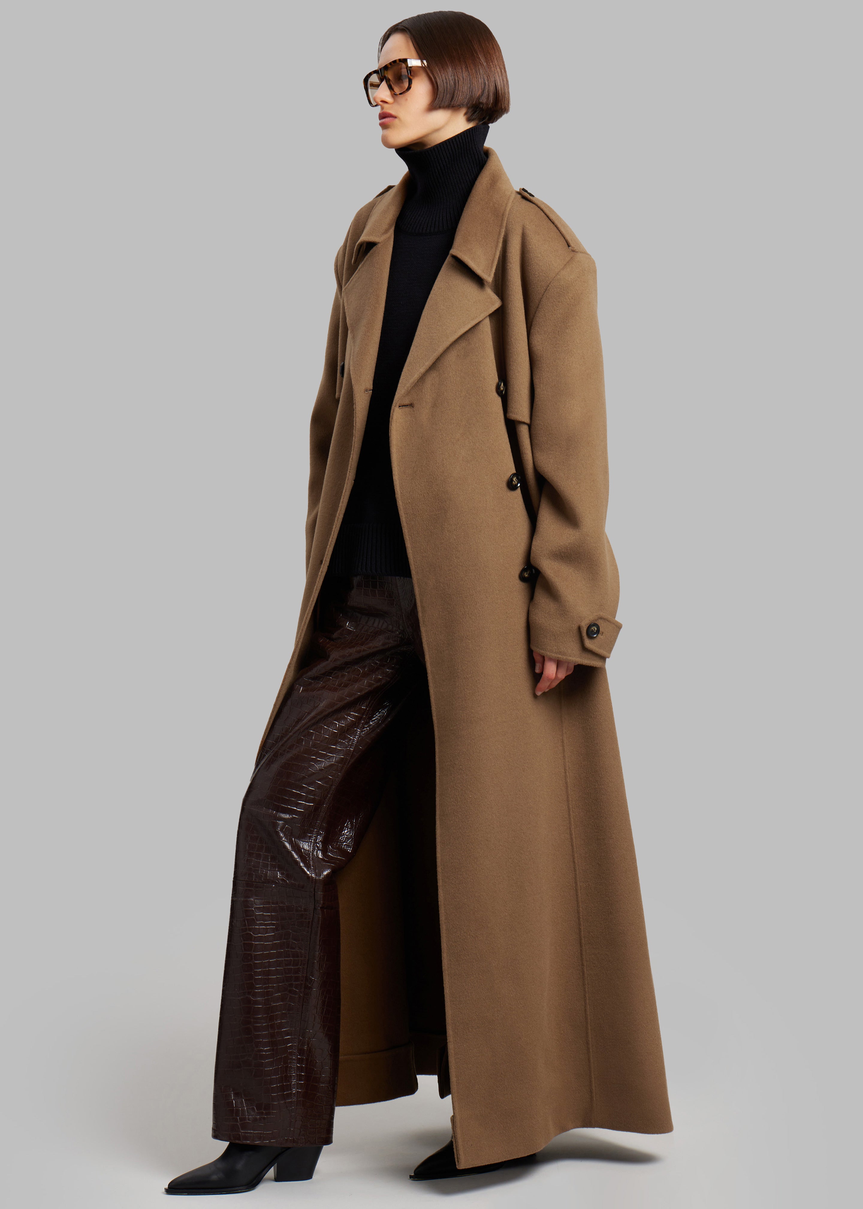 Nikola Padded Trench Coat - Camel – Frankie Shop Europe
