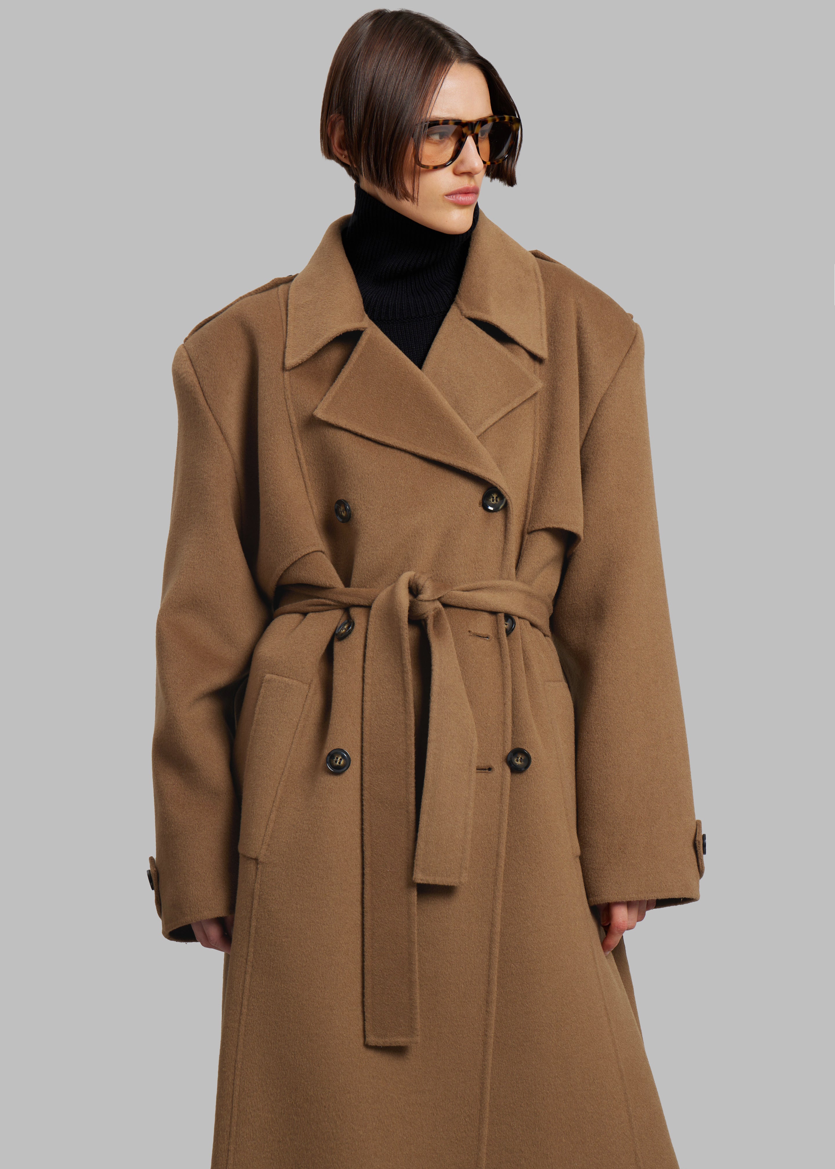 Nikola Padded Trench Coat - Camel – Frankie Shop Europe