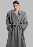 Nikola Padded Trench Coat - Grey