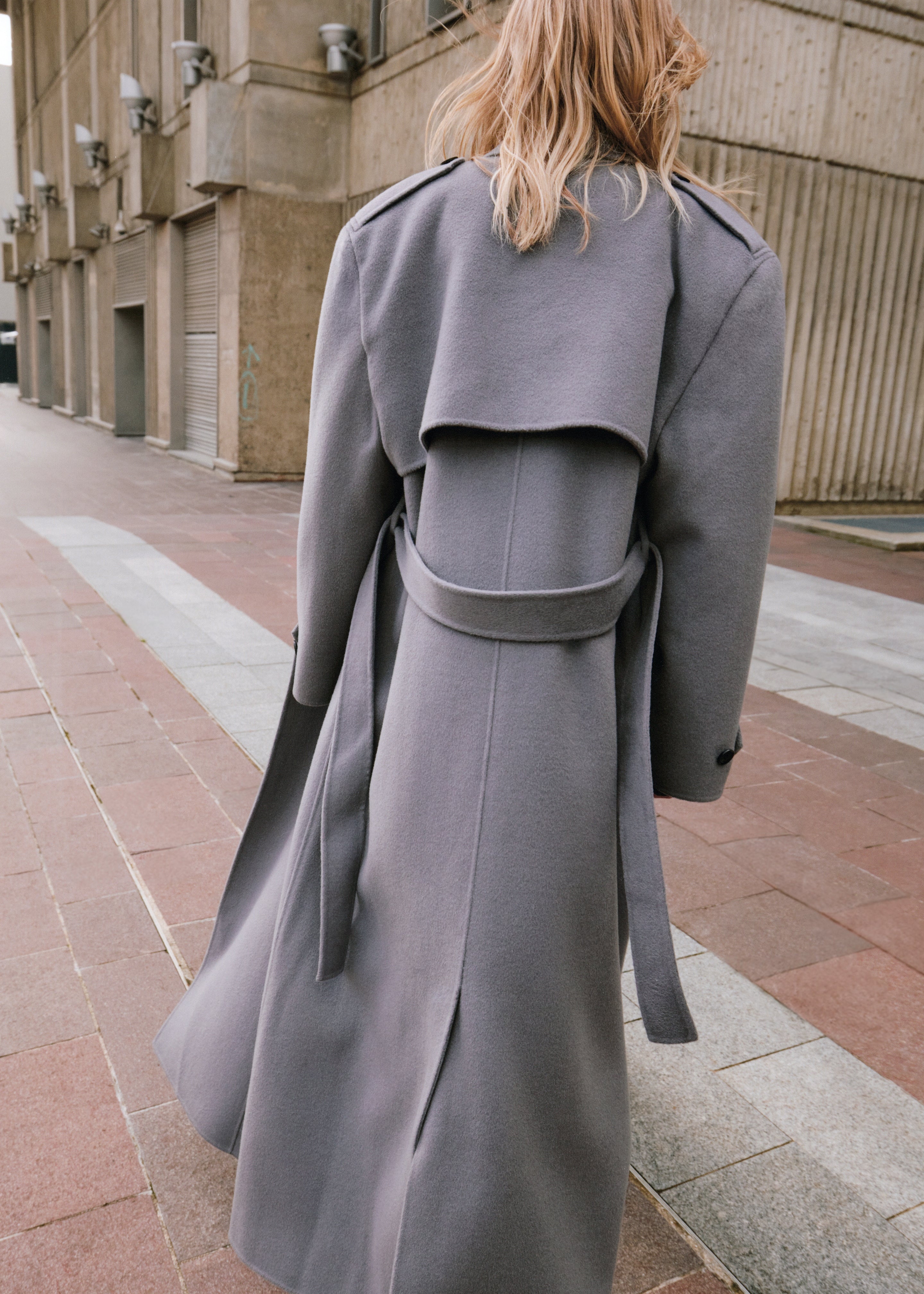 Nikola Padded Trench Coat - Grey