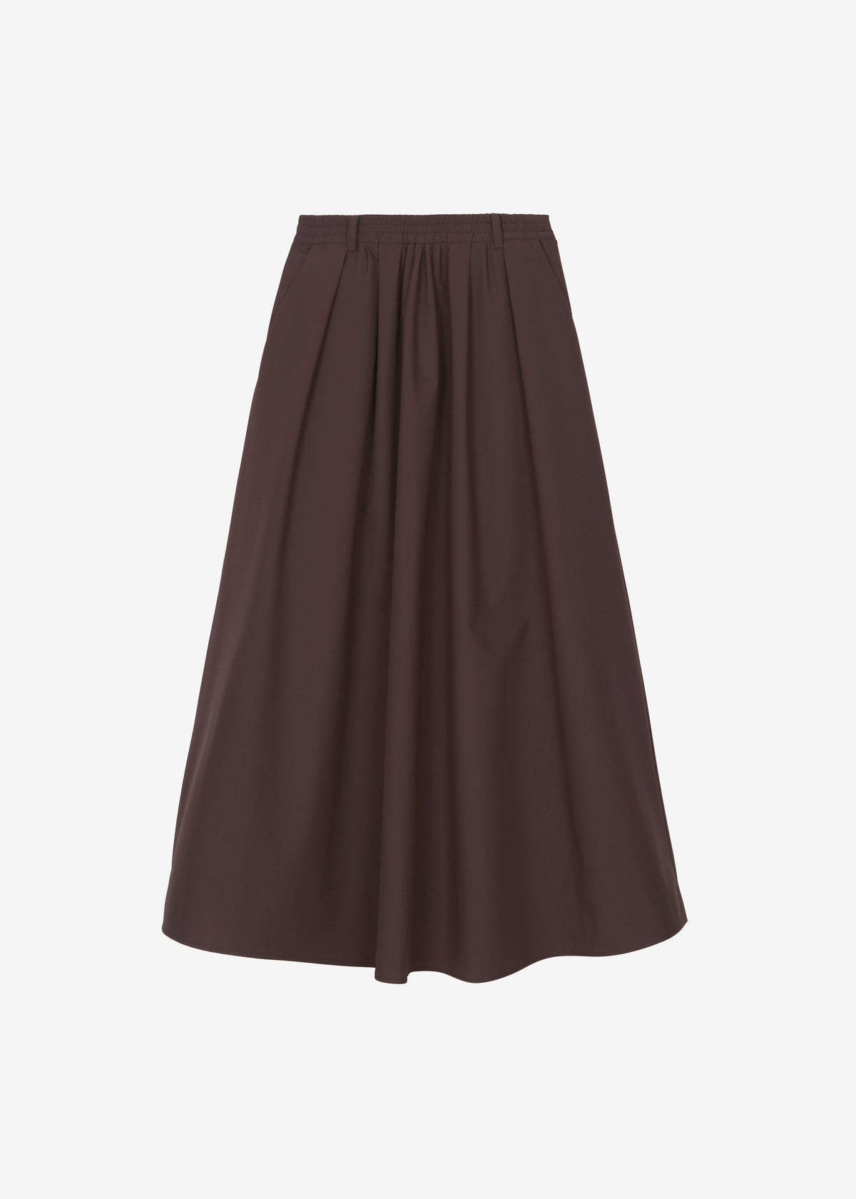 Nimes Voluminous A-Line Maxi Skirt - Brown - 13