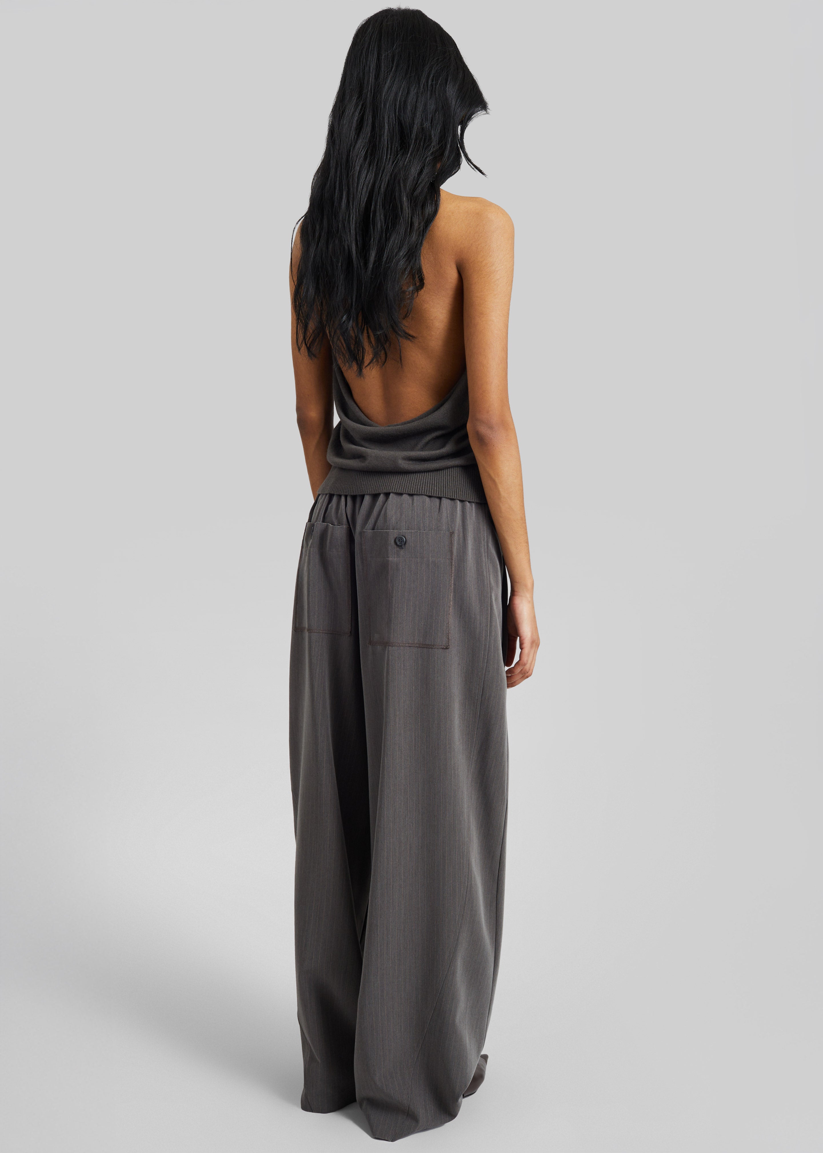 Nimi Knit Halter Top - Charcoal - 6