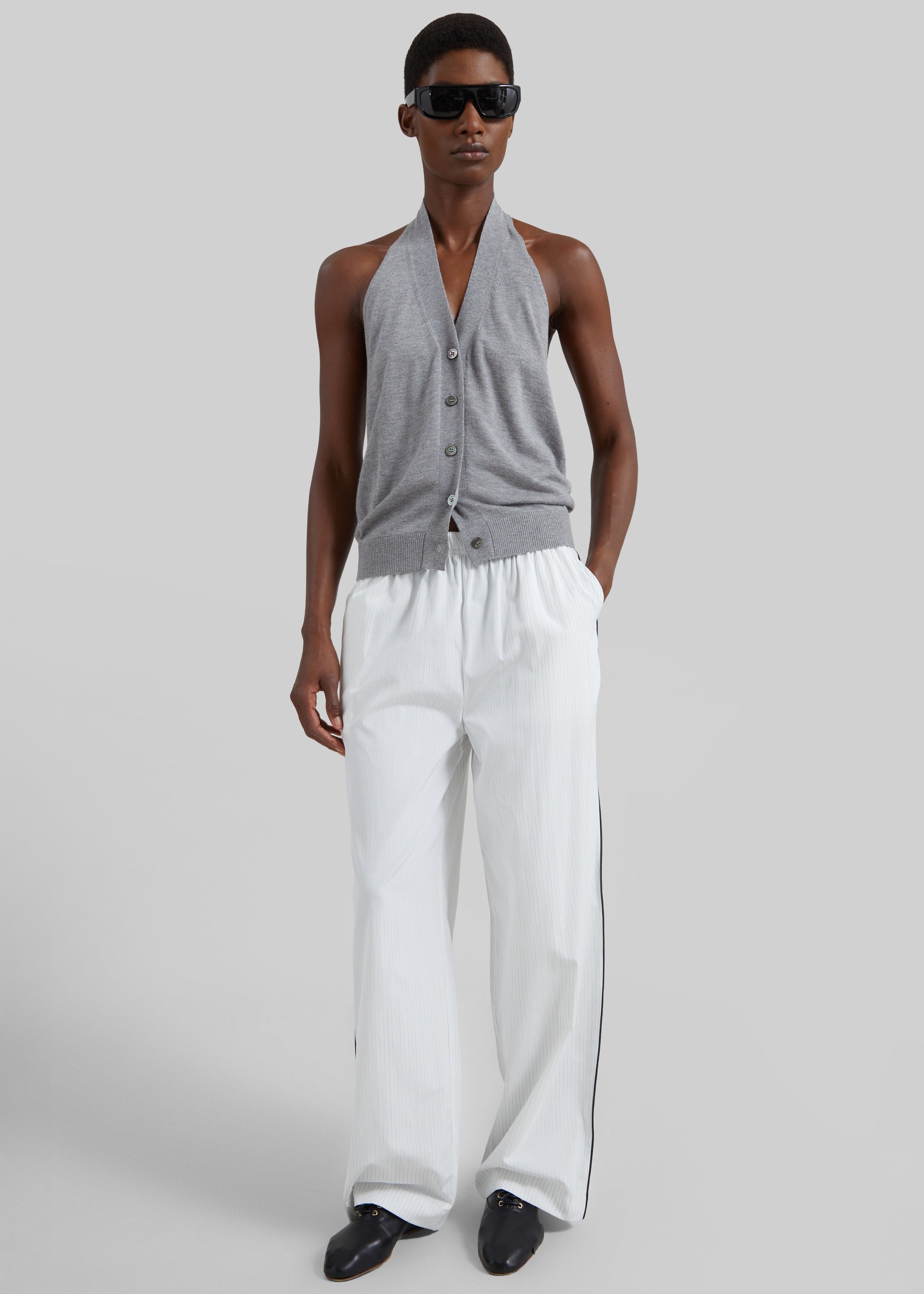 Shop the look image for Nimi Knit Halter Top - Grey