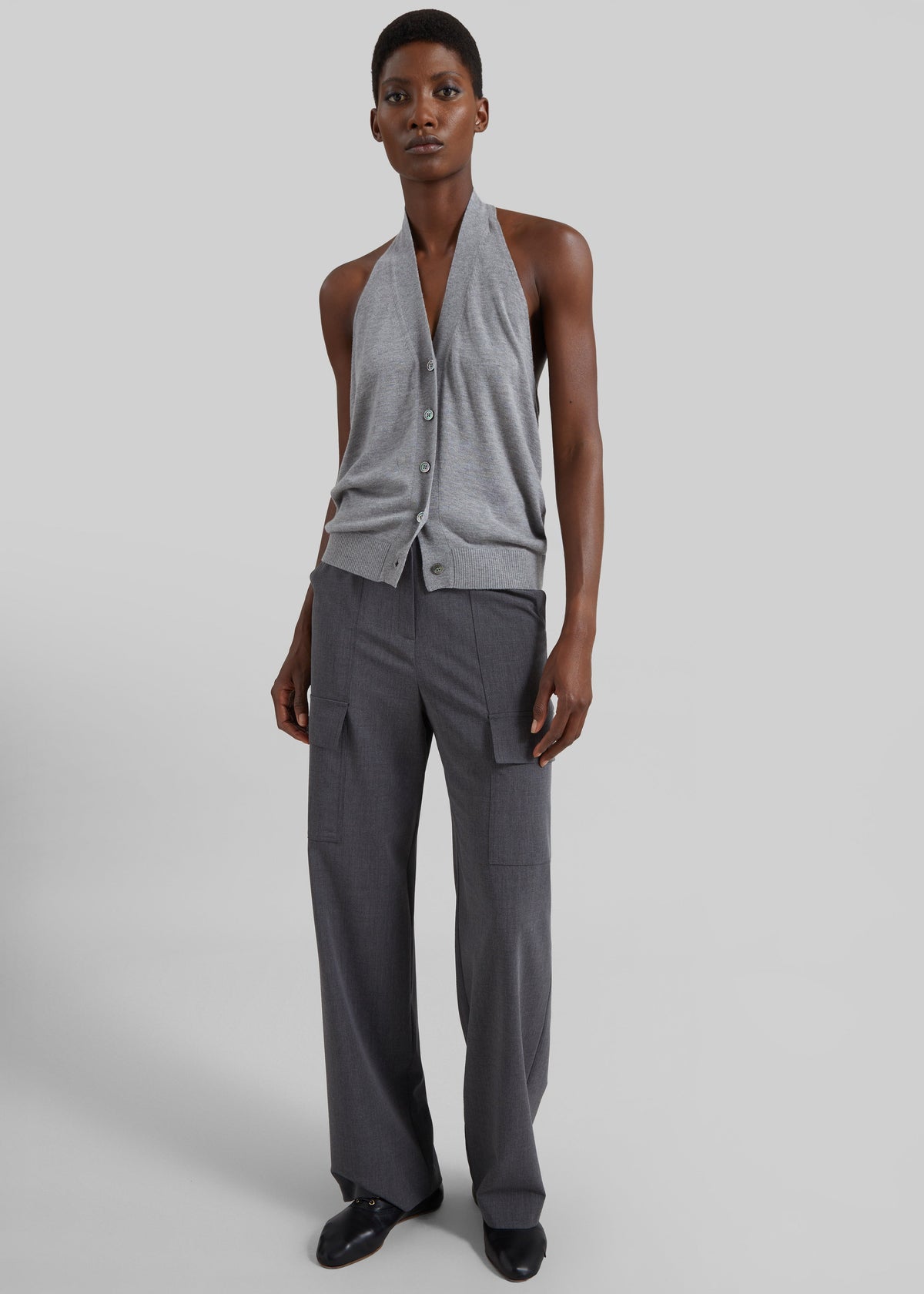 Nimi Knit Halter Top - Grey - 6