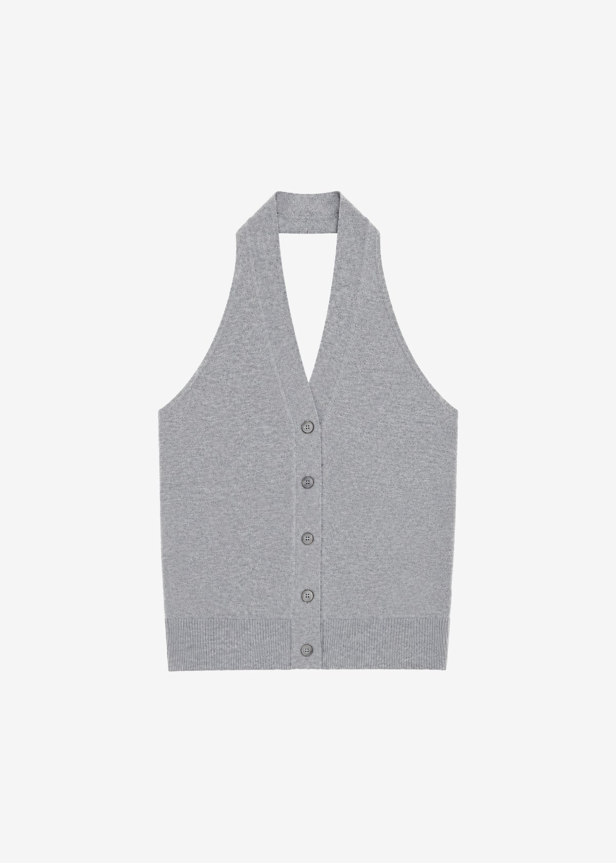 Nimi Knit Halter Top - Grey - 8