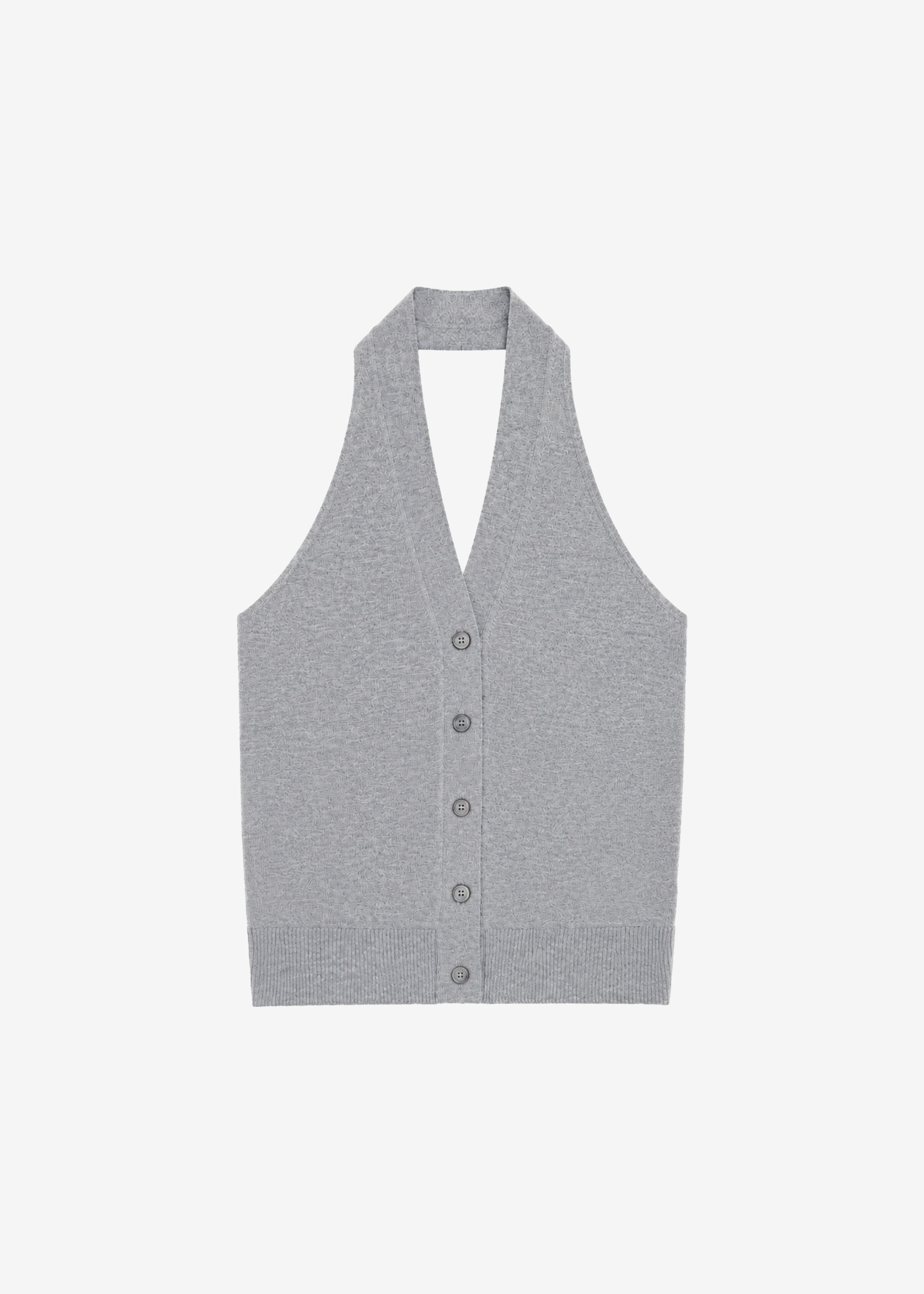Nimi Knit Halter Top - Grey - 8