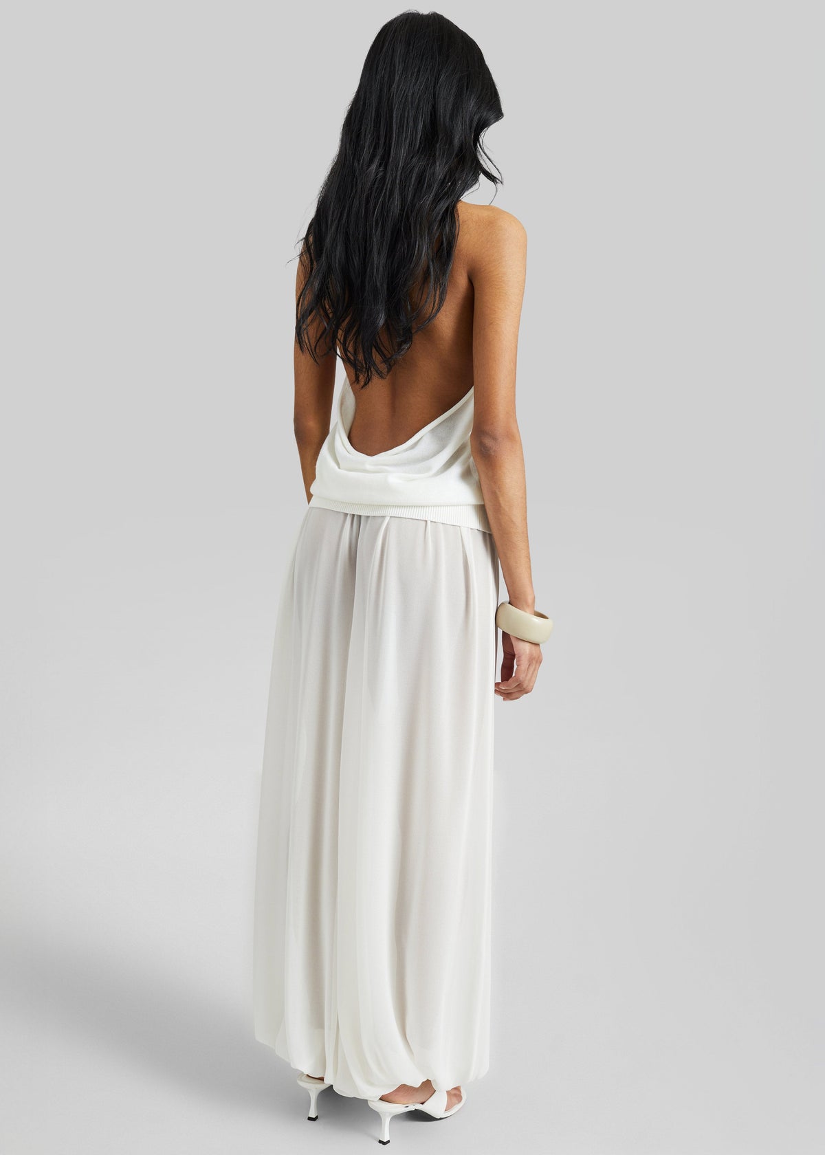 Nimi Knit Halter Top - White - 8
