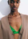 Nina Silk Bralette - Kelly Green