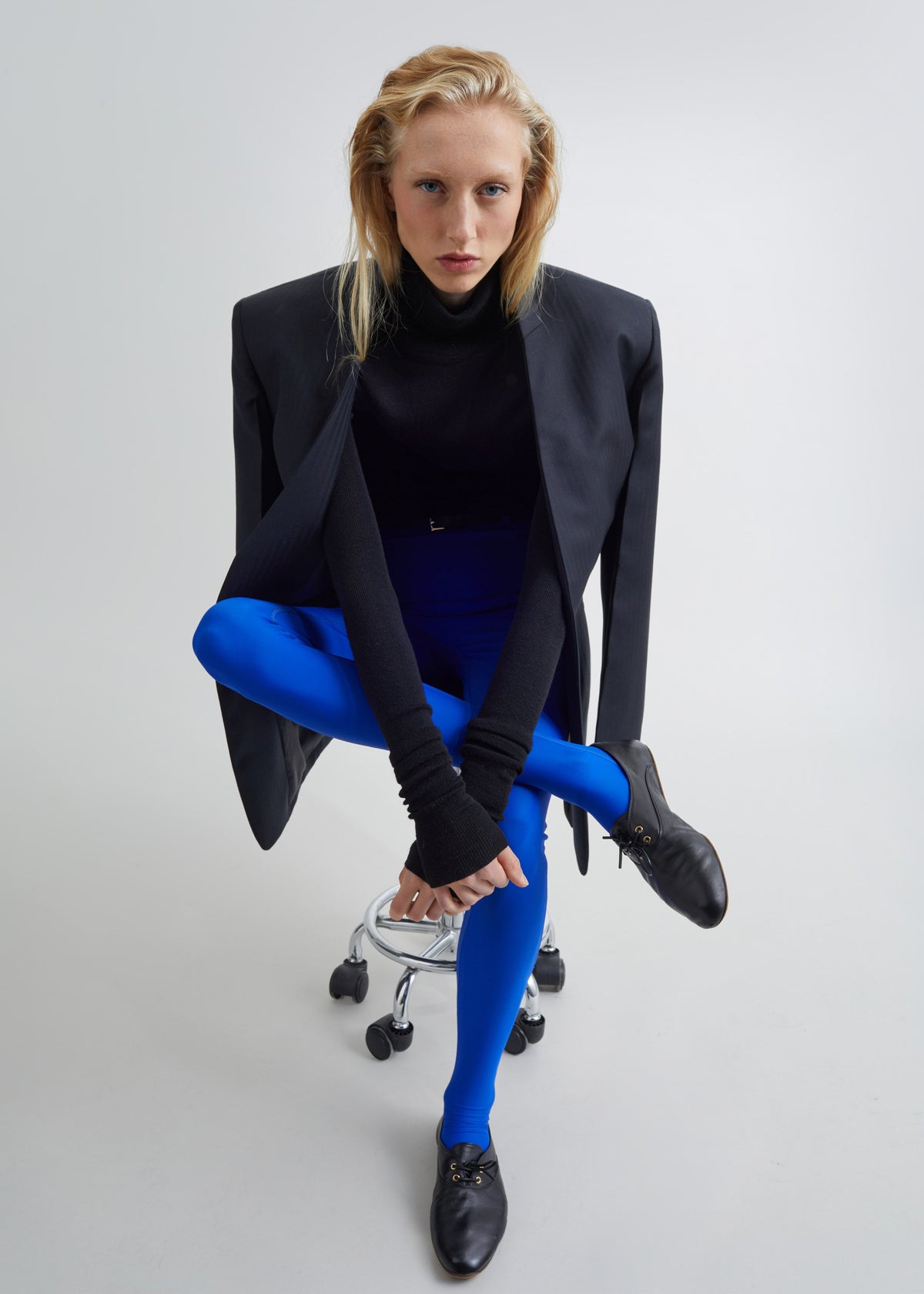 Collant Ninetta in jersey - Blu cobalto