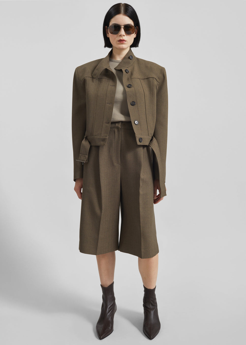 Ninove Padded Jacket - Olive Brown - 1