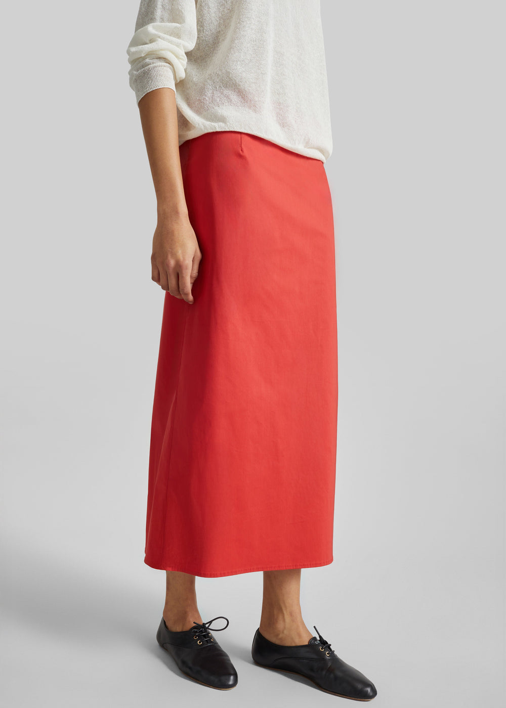 Nisa Midi Skirt - Red - 1