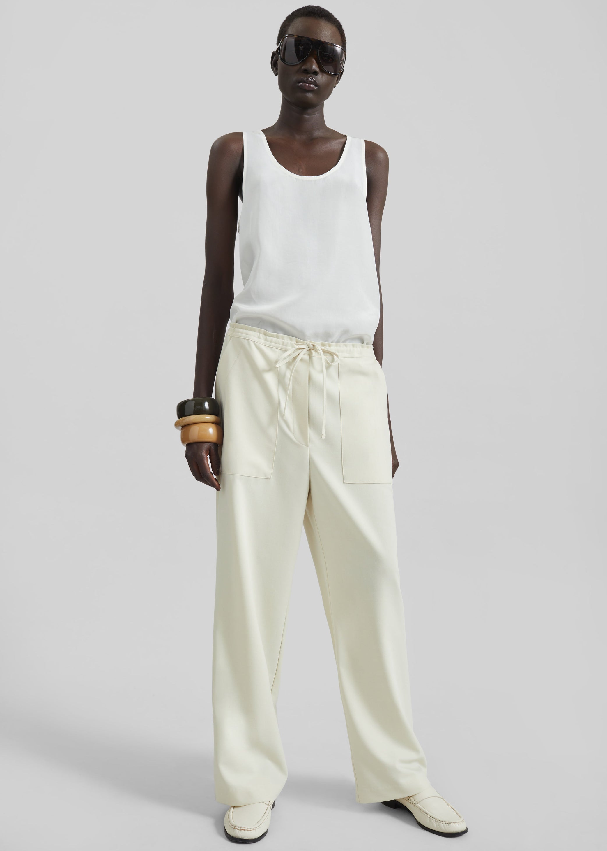 Shop the look image for Nivee Lustrous Boxy Tank - Ivory