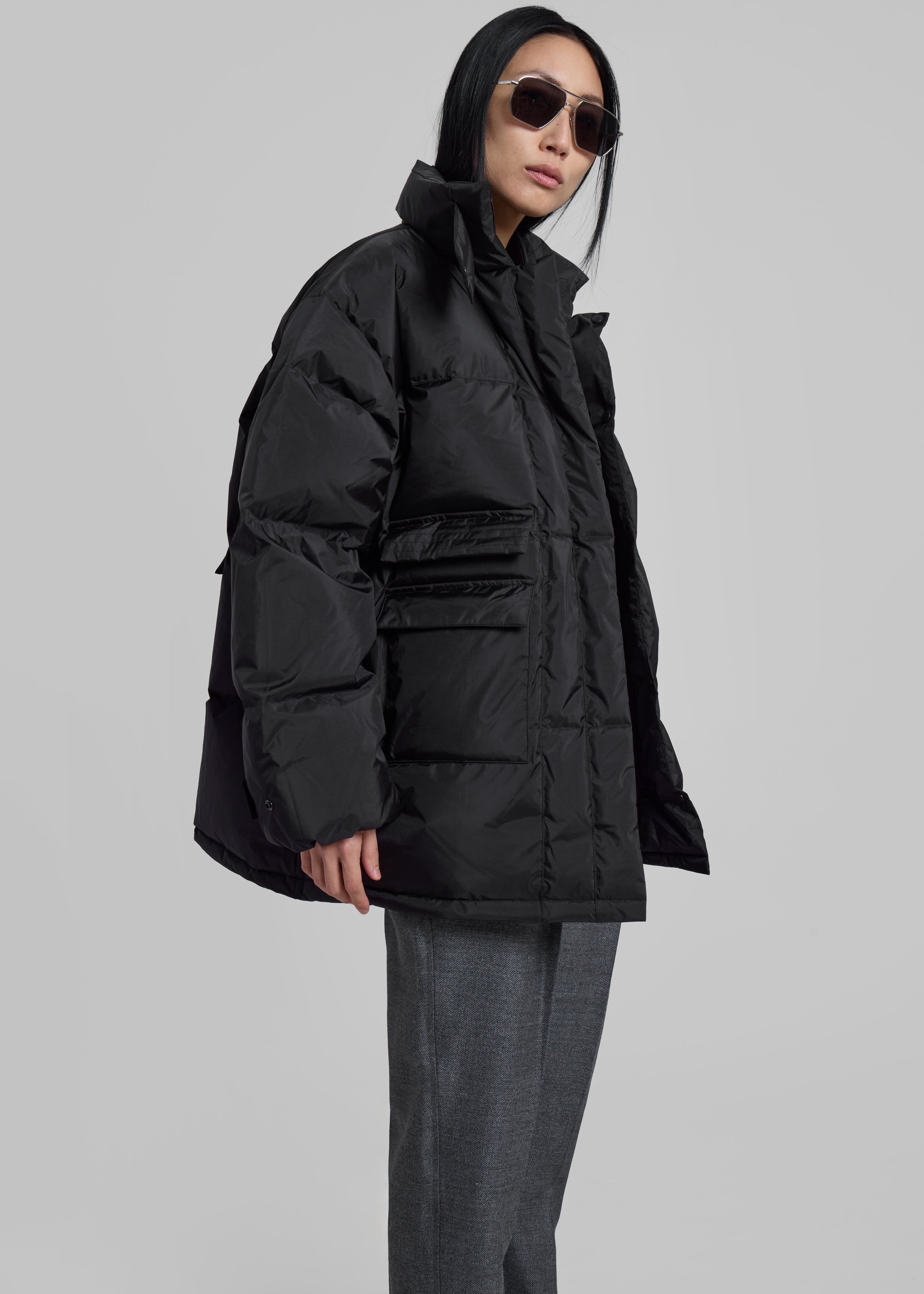 Nixa Puffer Jacket - Black - 7