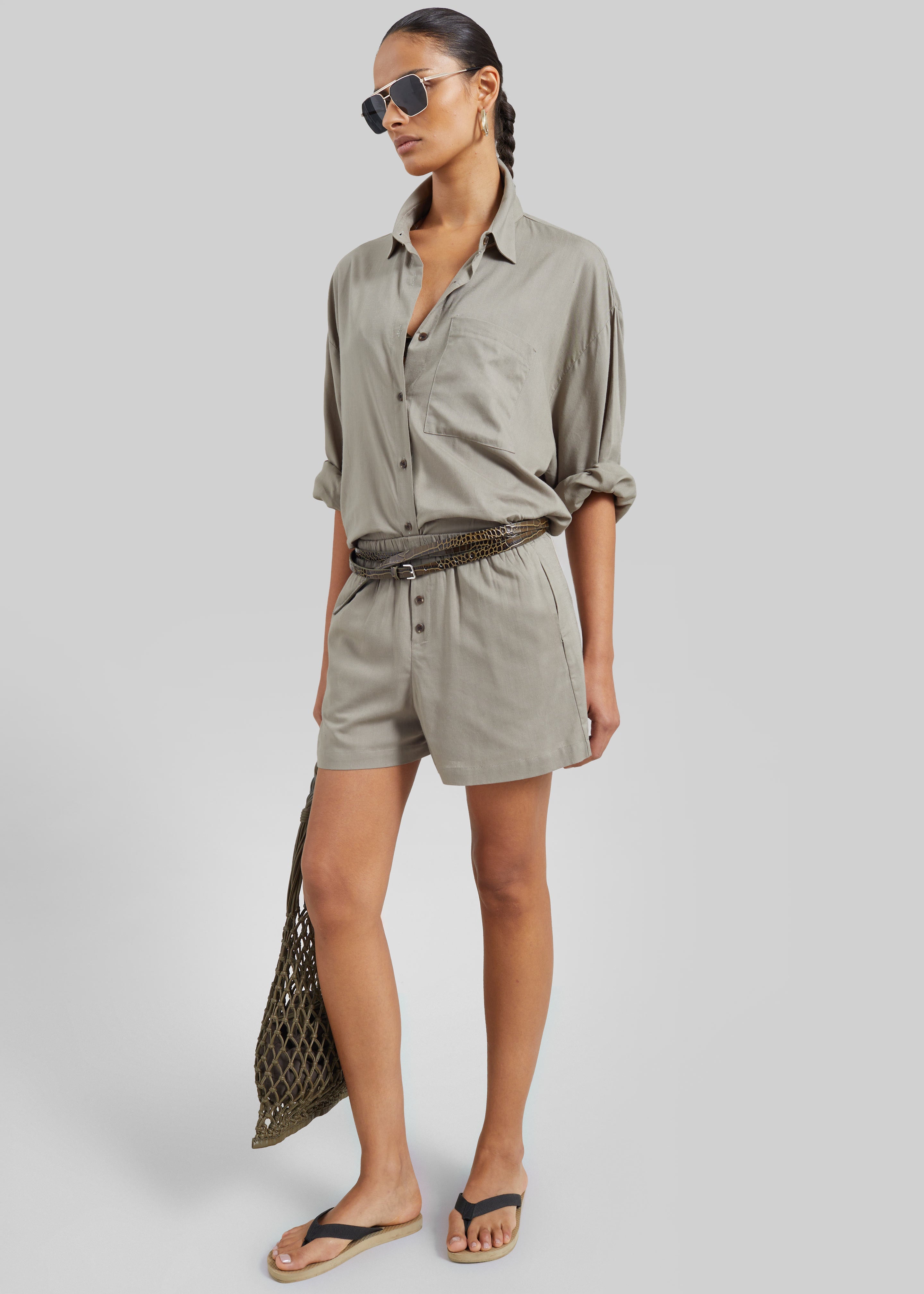 Noja Fluid Boxer Shorts - Pale Olive - 2
