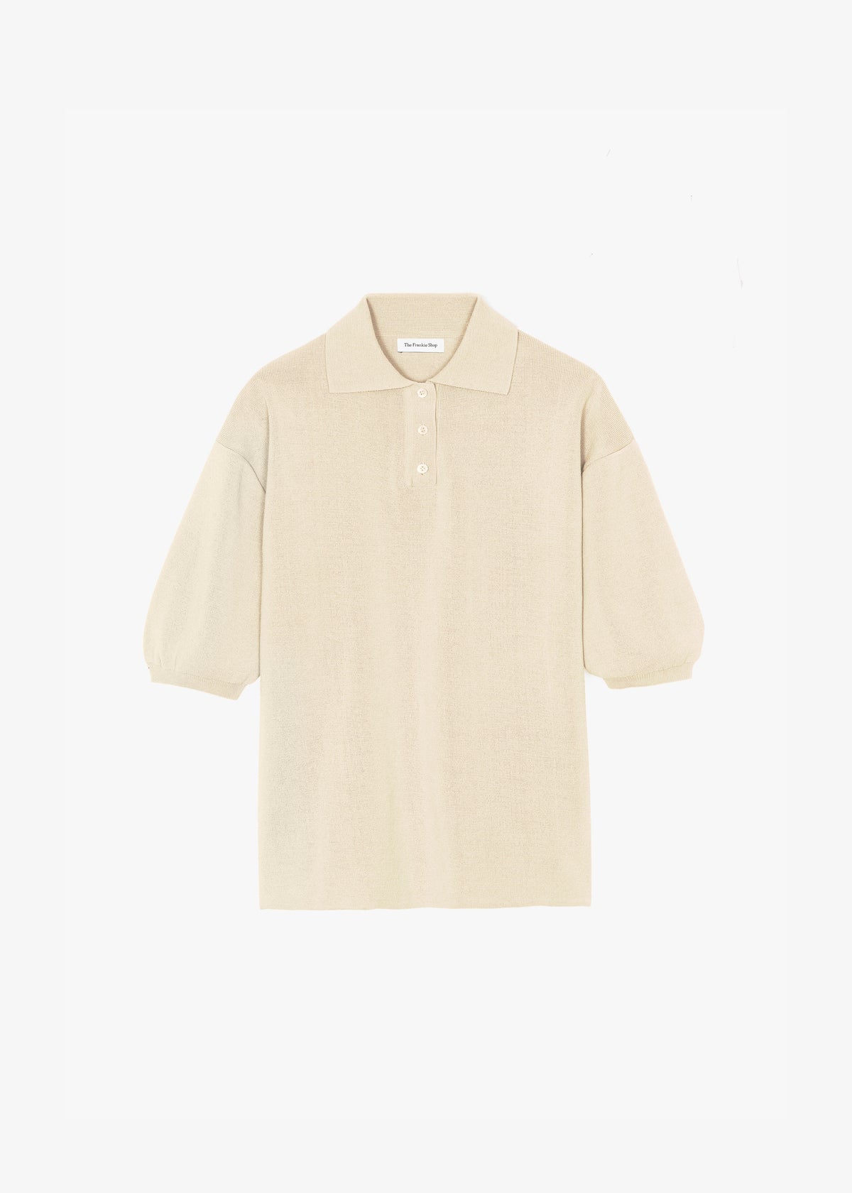 Nola Knit Polo Top - Cream - 8