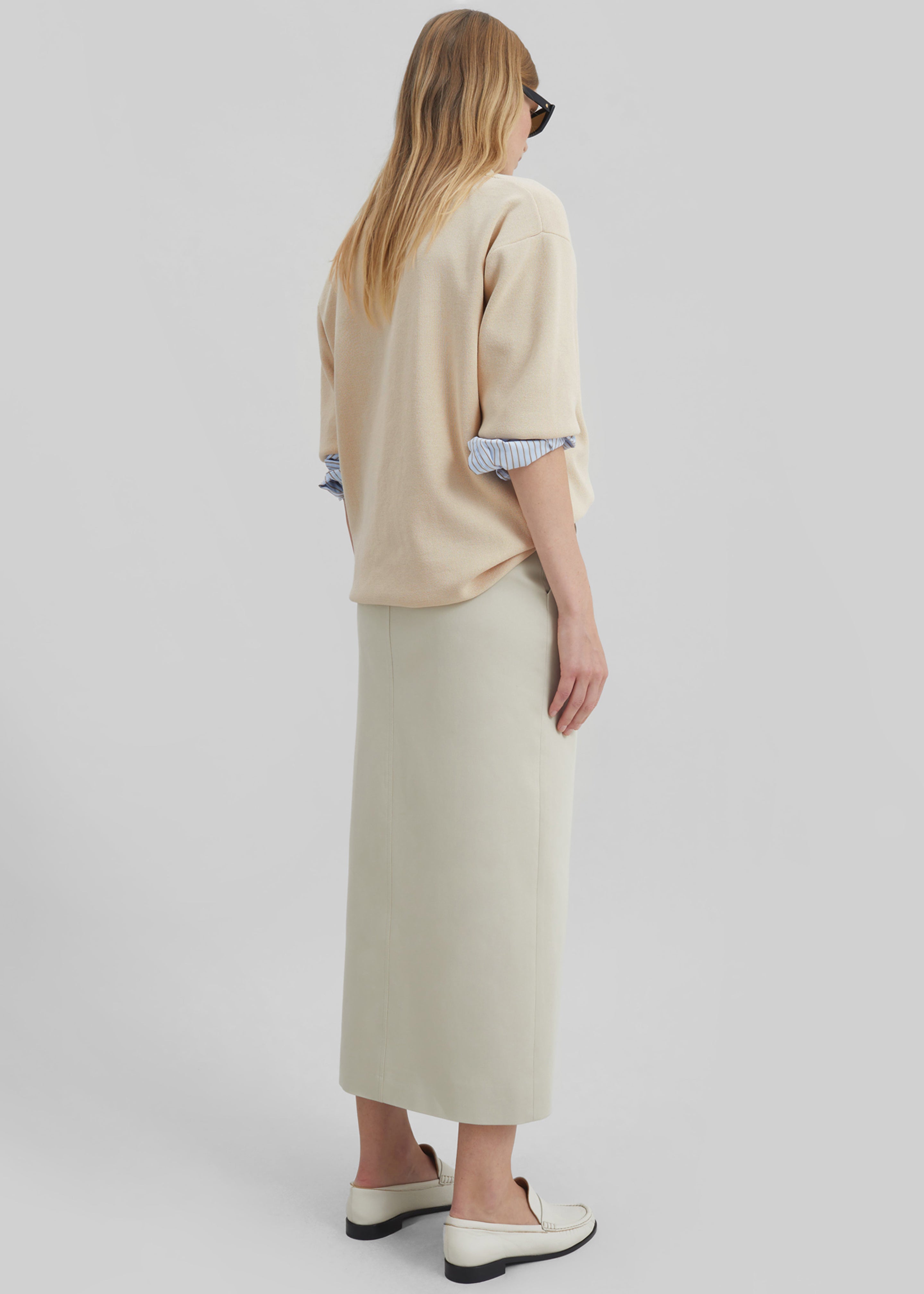 Nola Knit Polo Top - Cream - 7