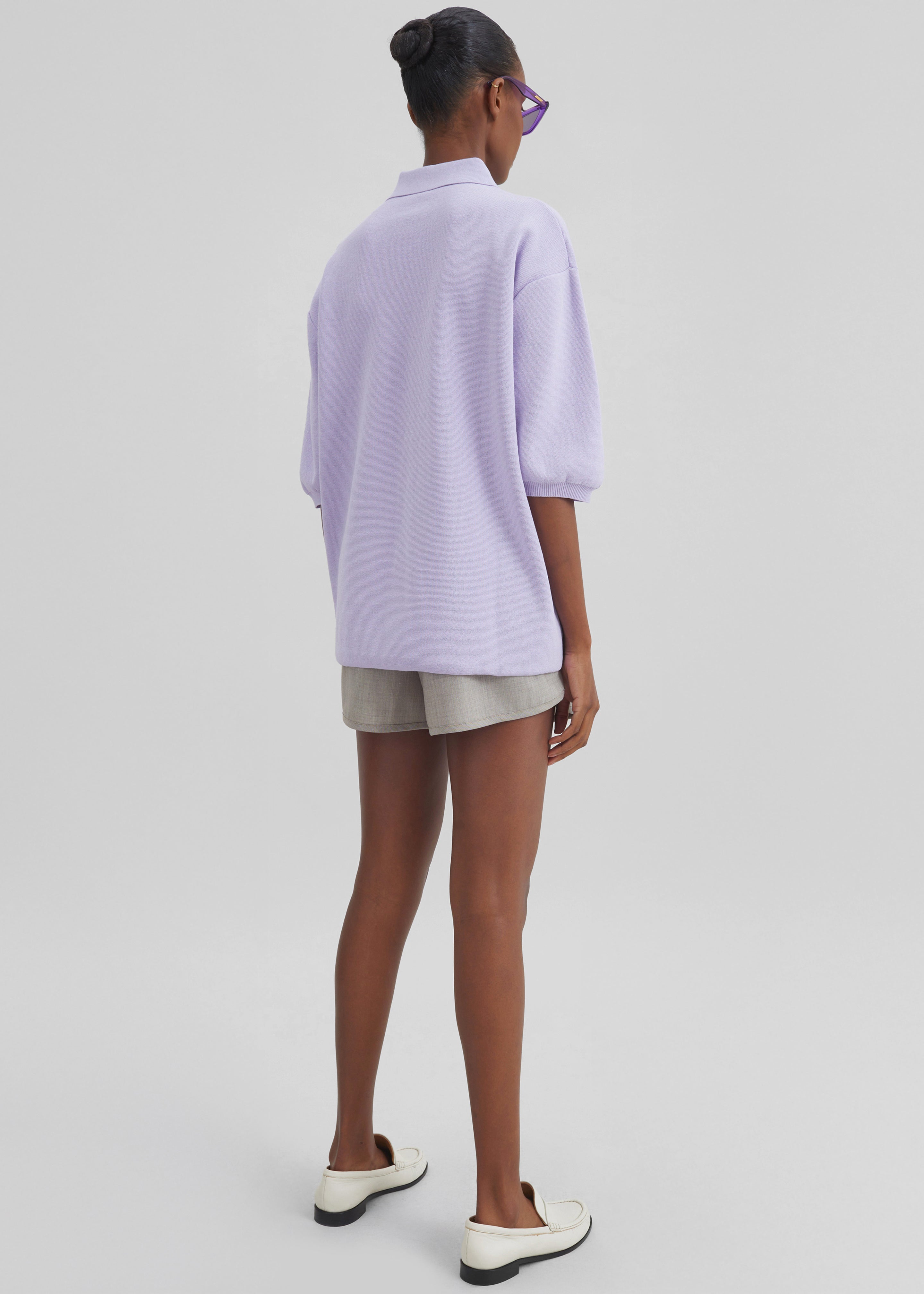 Nola Knit Polo Top - Lavender – The Frankie Shop Europe