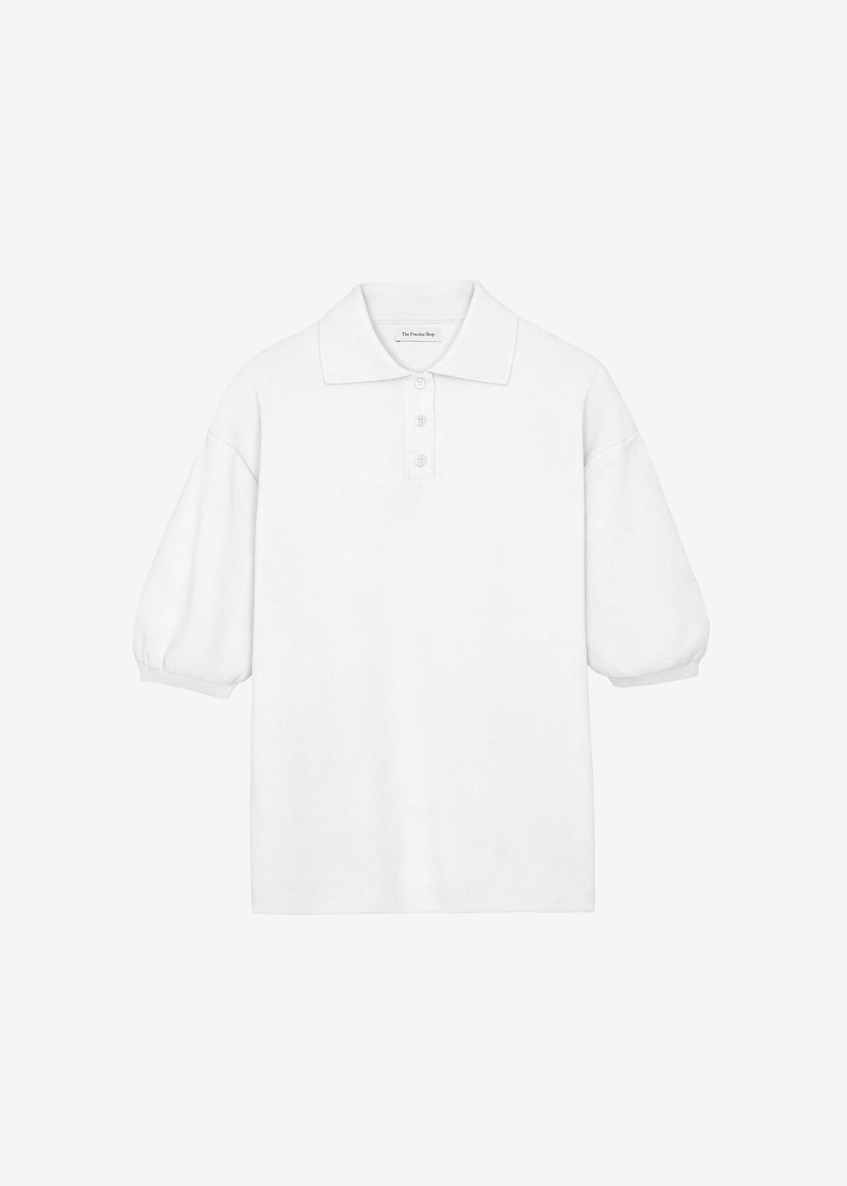 Nola Knit Polo Top - White - 5