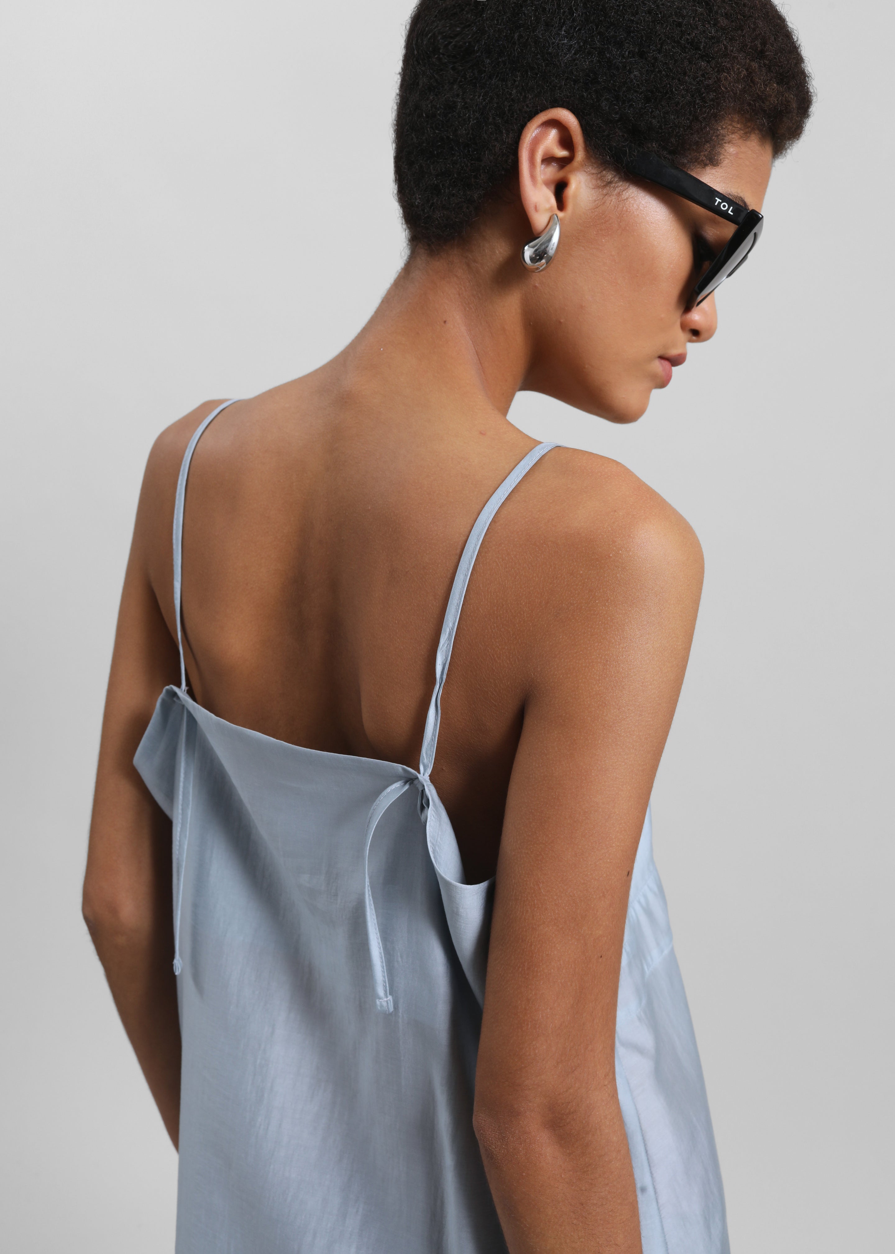 Noli Slip Mini Dress - Dusty Blue - 2
