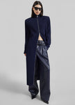 Nolia Knit Long Cardigan Dress - Navy