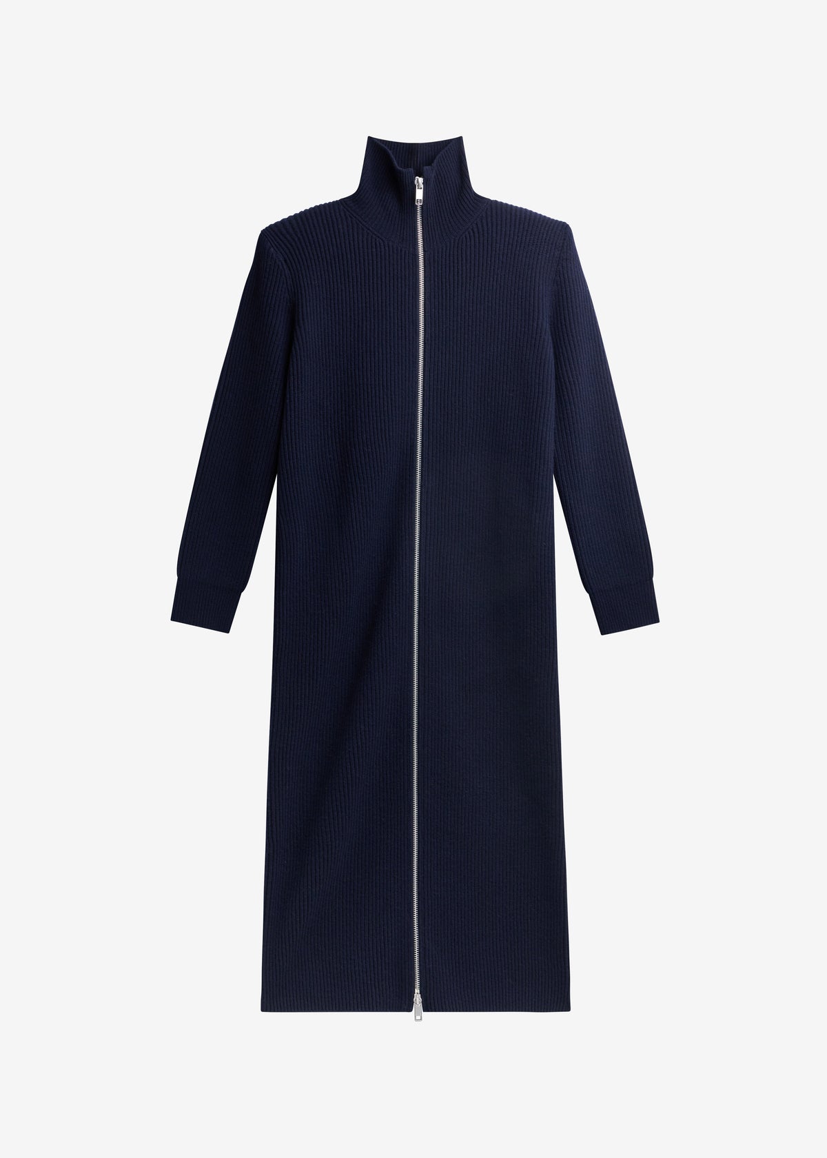 Nolia Knit Long Cardigan Dress - Navy