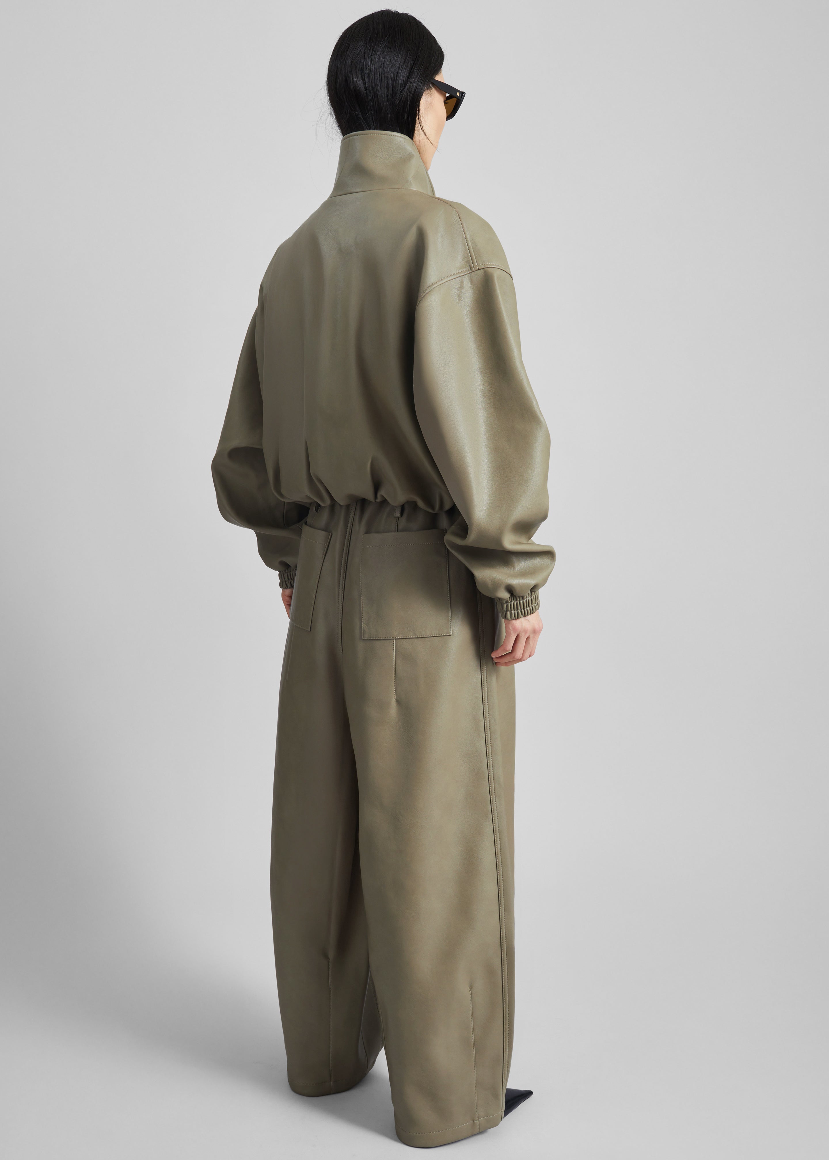 Nolita Faux Leather Bomber Jacket - Sage – The Frankie Shop Europe