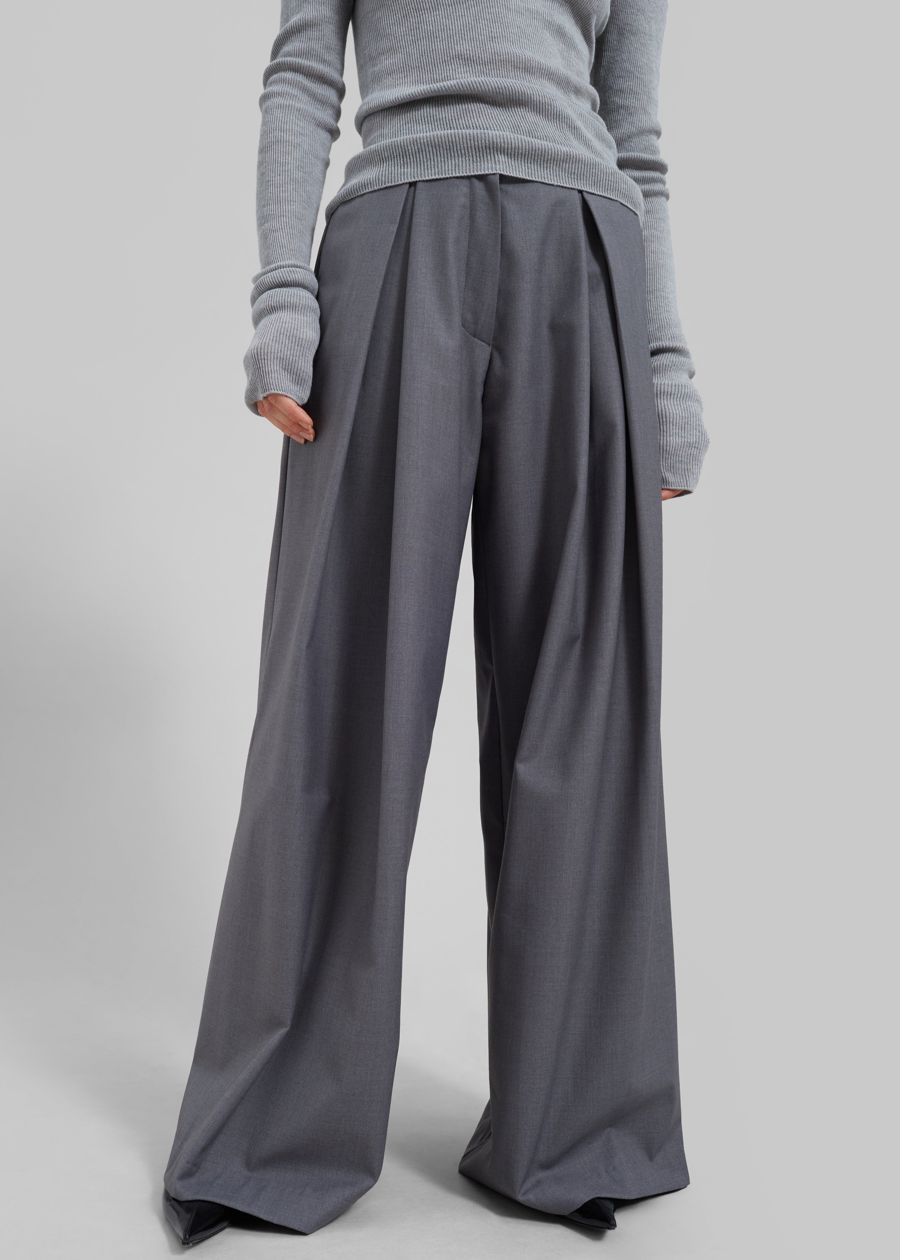 Noor Wide Pants - Grey - 2