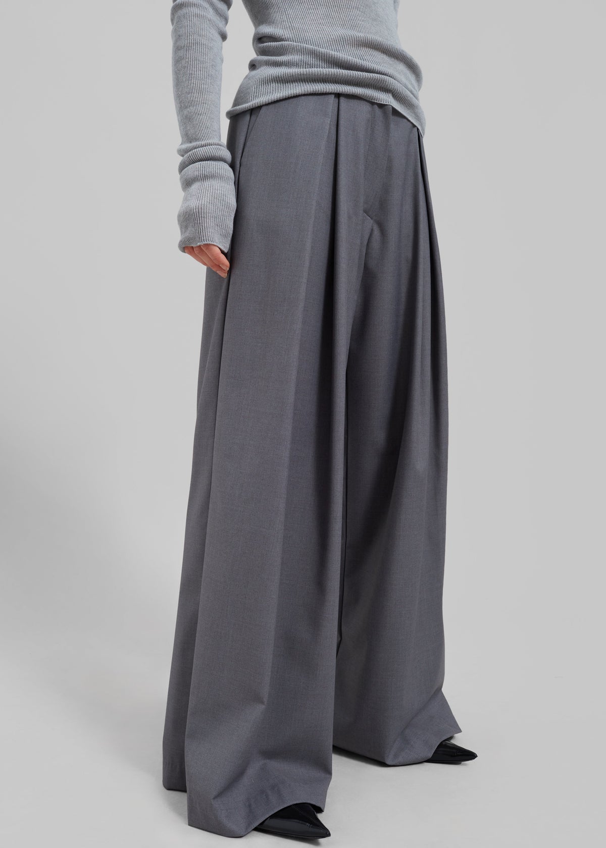 Noor Wide Pants - Grey - 6